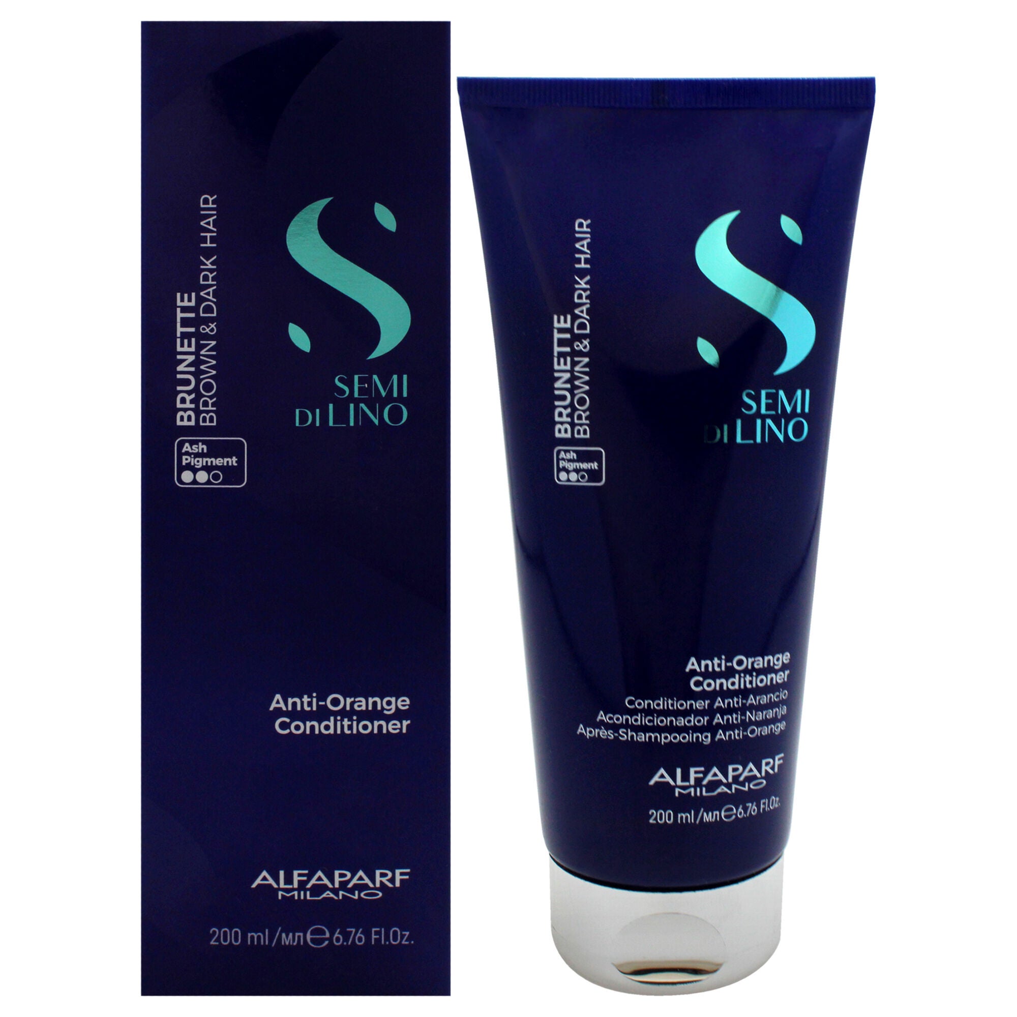 Semi Di Lino Brunette Anti-Orange Conditioner by Alfaparf Milano for Unisex - 6.7 oz Conditioner, See Description, hi-res image number 0