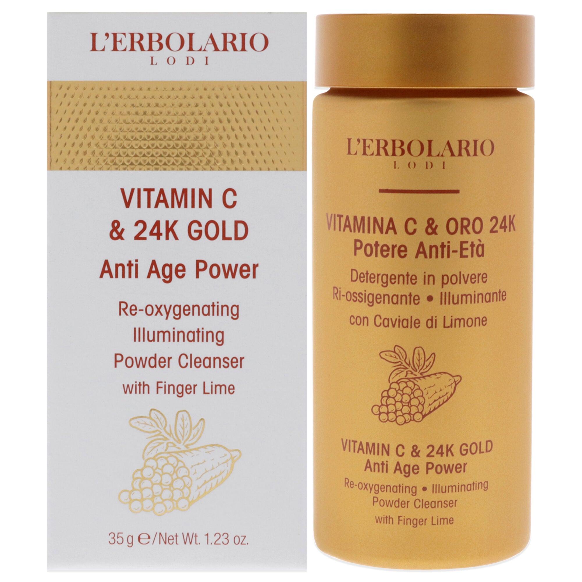 Victamin C And 24K Gold Anti-Age Power by LErbolario for Women - 1.23 oz Cleanser, See Description, hi-res image number 0