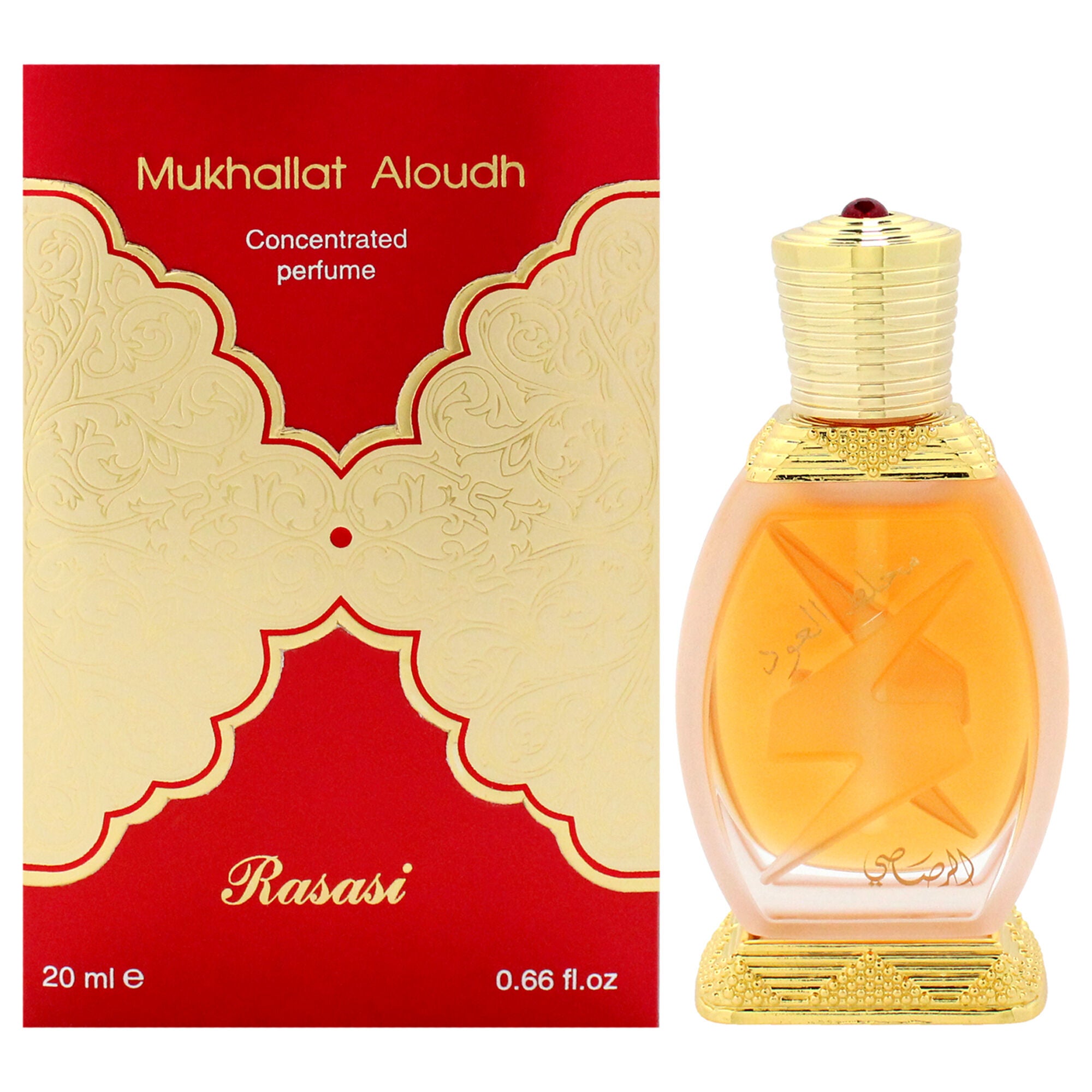 Mukhallat Aloudh by Rasasi for Unisex - 0.66 oz Concentrated Perfume Oil, Clear, hi-res image number 0