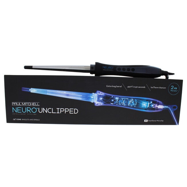 Neuro Unclipped Curling Iron - Model # NSSCNA - Black/Silver by Paul Mitchell for Unisex - 0.75 Inch Curling Iron, , alternate image number null
