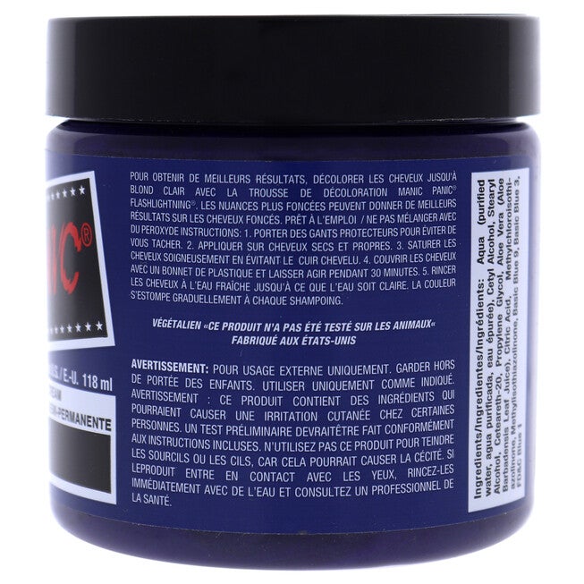 Classic High Voltage Hair Color - Shocking Blue by Manic Panic for Unisex - 4 oz Hair Color, See Description, alternate image number 2