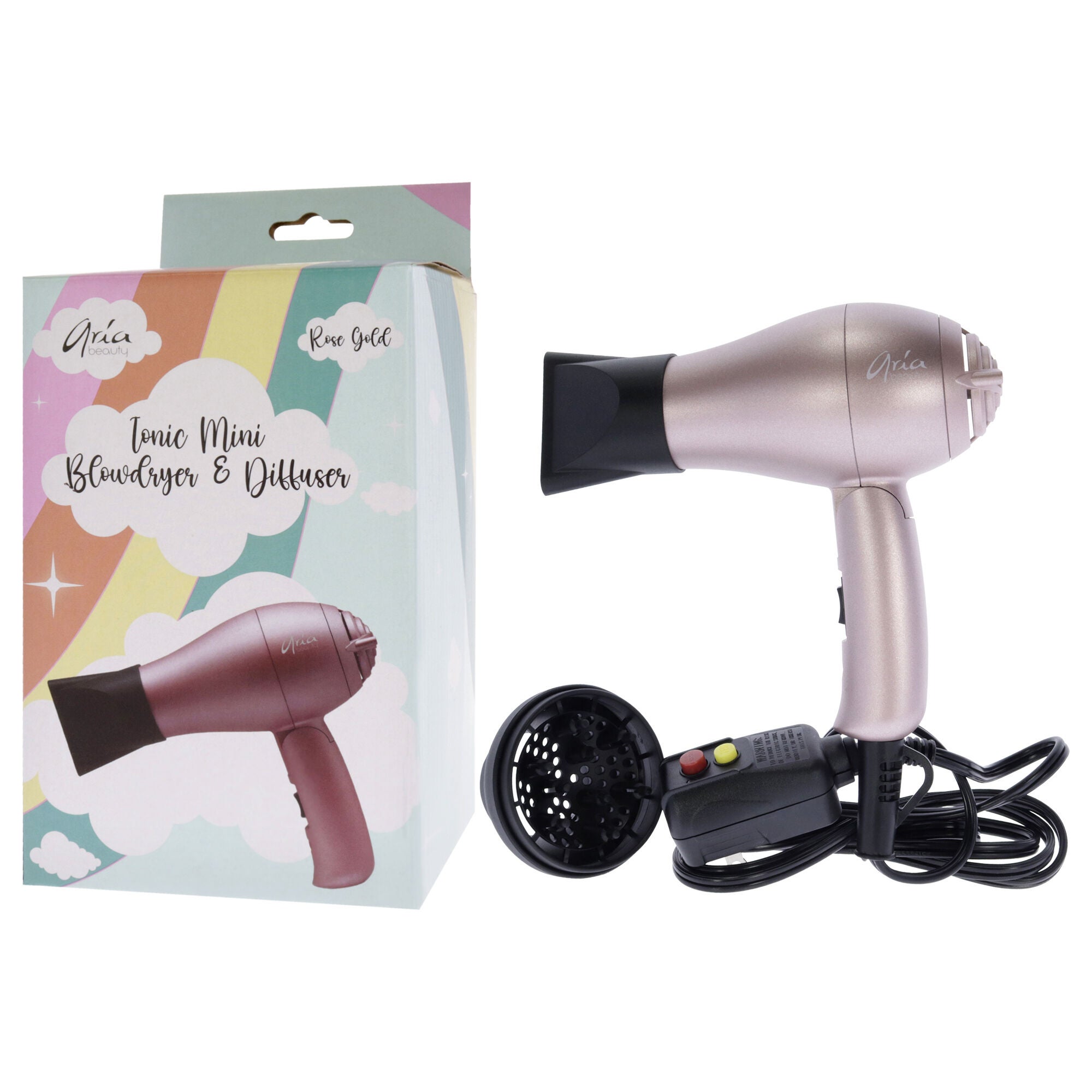 Tonic Mini Blowdryer and Diffuser - Rose Gold by Aria Beauty for Women - 1 Pc Hair Dryer, See Description, alternate image number 3