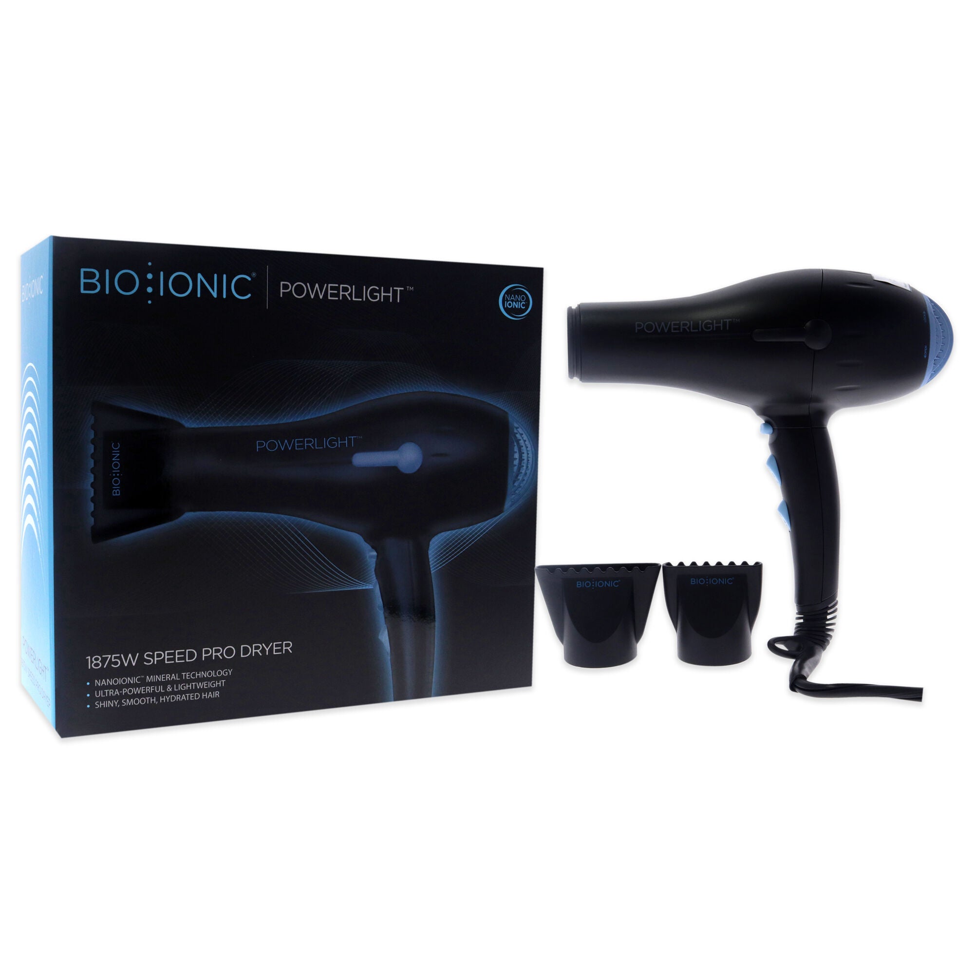 PowerLight 1875W Speed Pro-Dryer - Black by Bio Ionic for Women - 1 Pc Hair Dryer, See Description, alternate image number 1