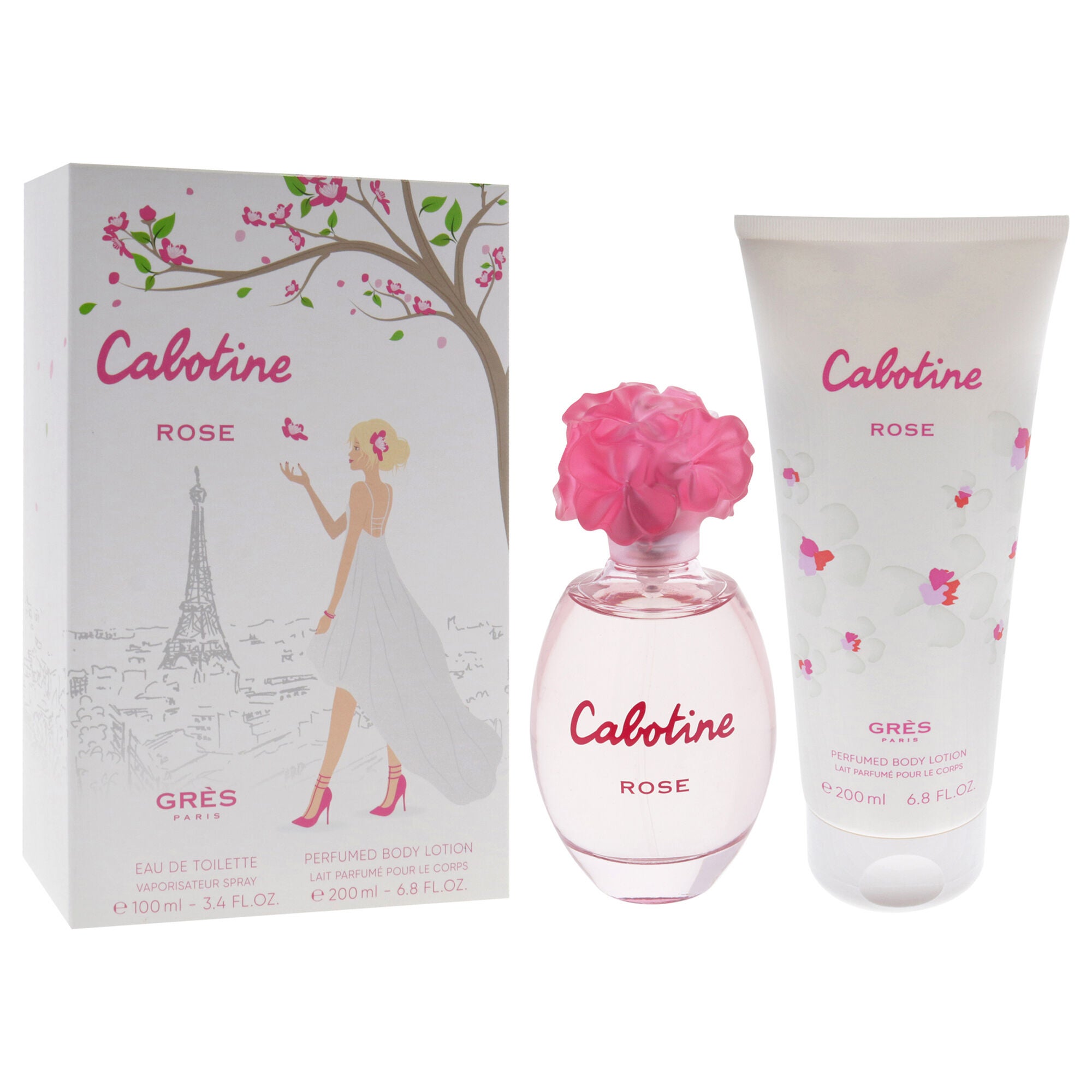 Cabotine Rose by Parfums Gres for Women - 2 Pc Gift Set 3.4oz EDT Spray, 6.76oz Perfumed Body Lotion, See Description, alternate image number 4