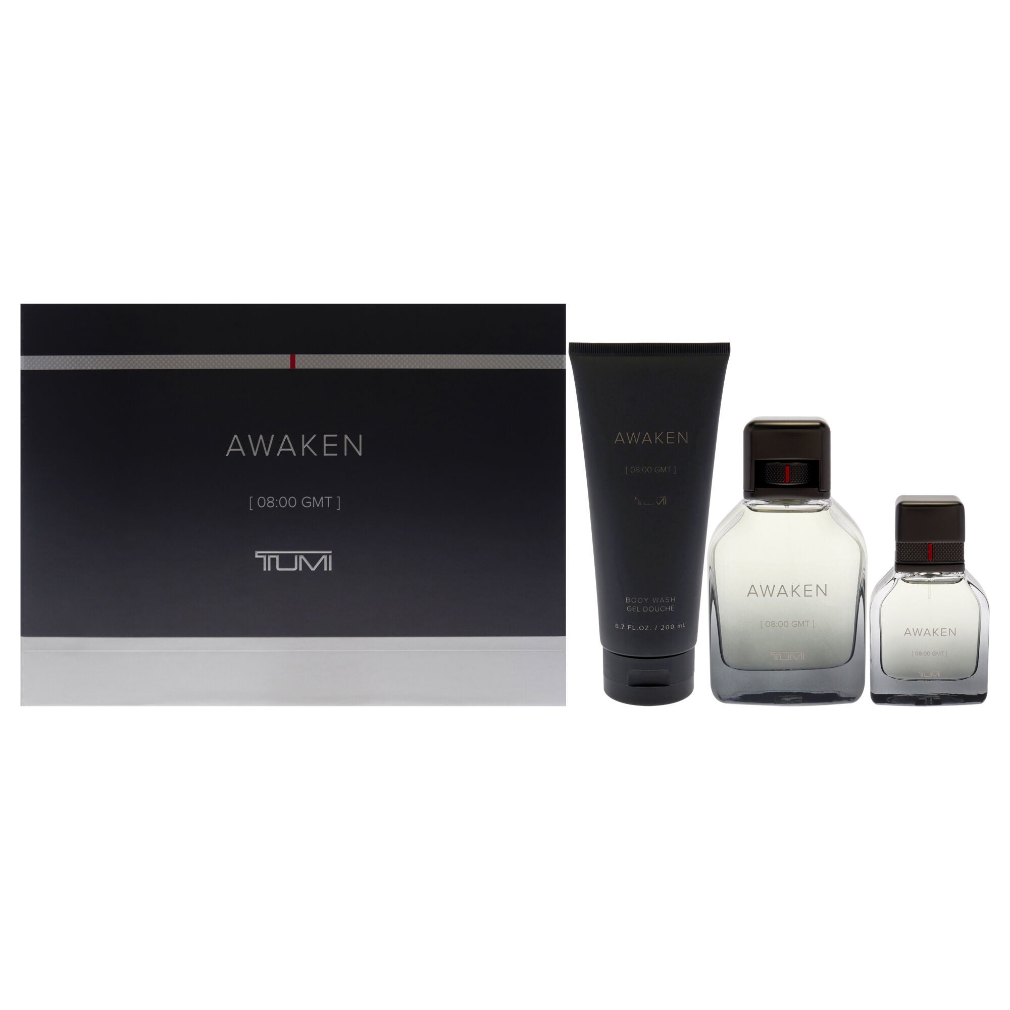 Awaken by Tumi for Men - 3 Pc Gift Set 3.4oz EDP Spray, 1oz EDP Spray, 6.7oz Body Wash, See Description, hi-res image number 0