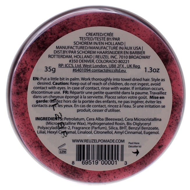 Pink Grease Heavy Hold Pomade by Reuzel for Men - 1.3 oz Pomade, See Description, alternate image number 2