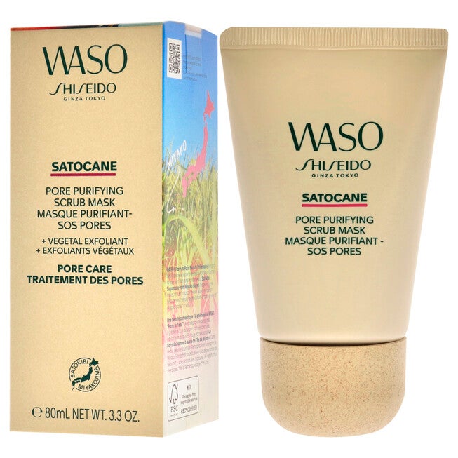 Waso Satocane Pore Purifying Scrub Mask by Shiseido for Women - 3.3 oz Mask, , alternate image number null