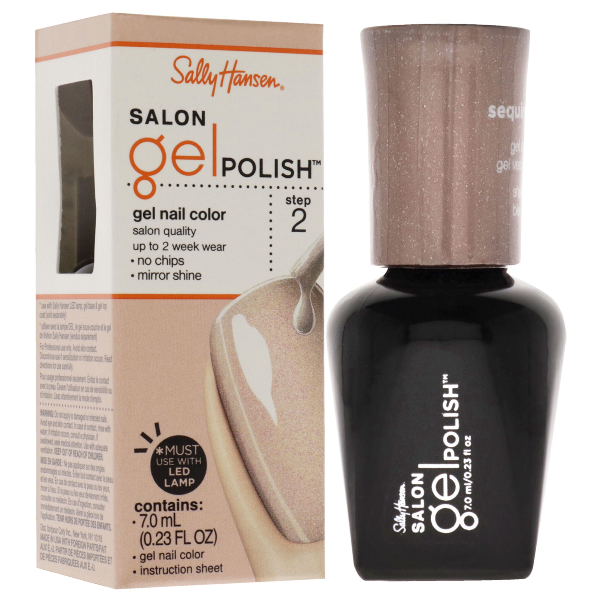 Salon Gel Polish - 175 Sequin Stiletto by Sally Hansen for Women - 0.23 oz Nail Polish, , alternate image number 7