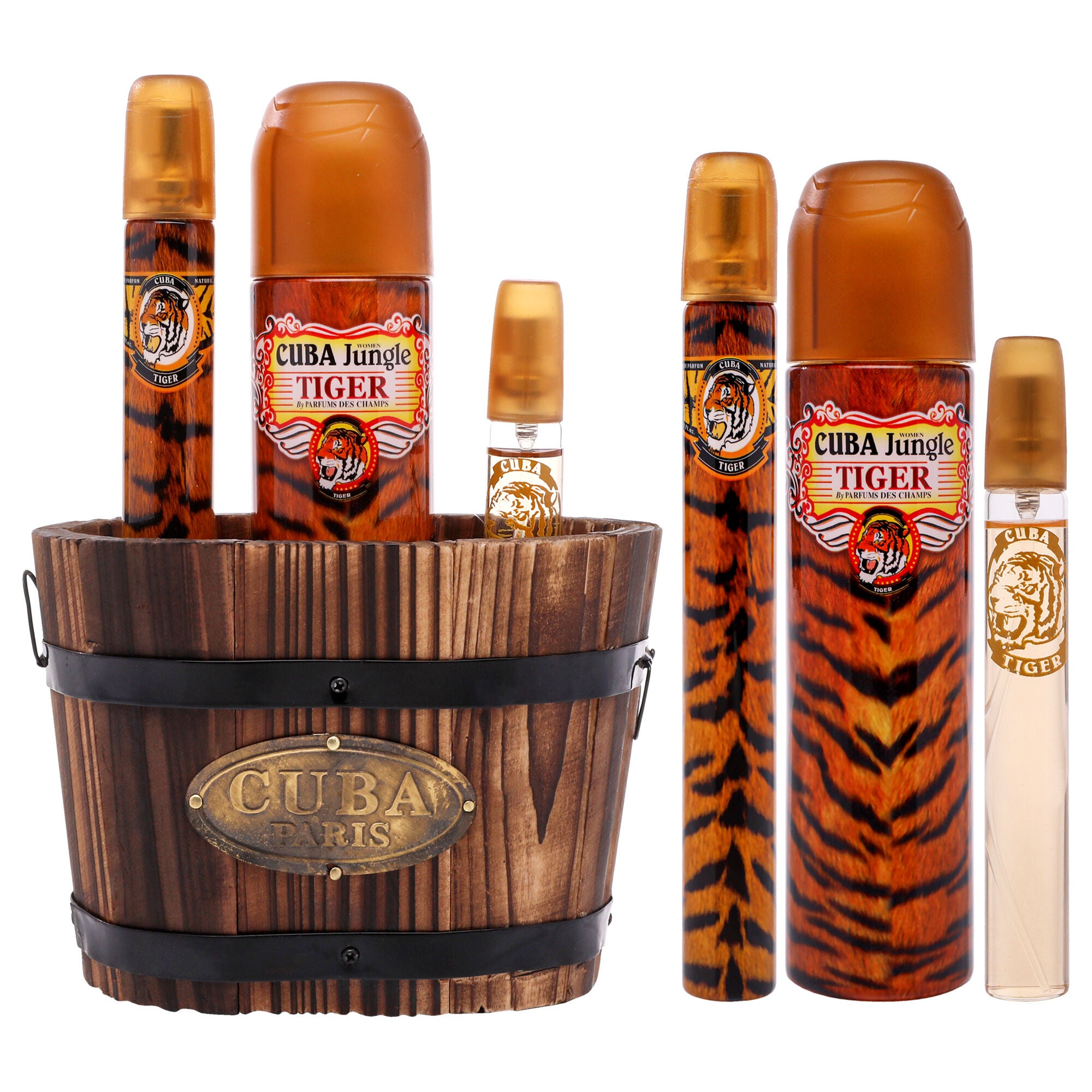 Cuba Jungle Tiger by Cuba for Women - 3 Pc Gift Set 3.3oz EDP Spray, 1.17oz EDP Spray, 0.5oz EDP Spray, See Description, hi-res image number 0