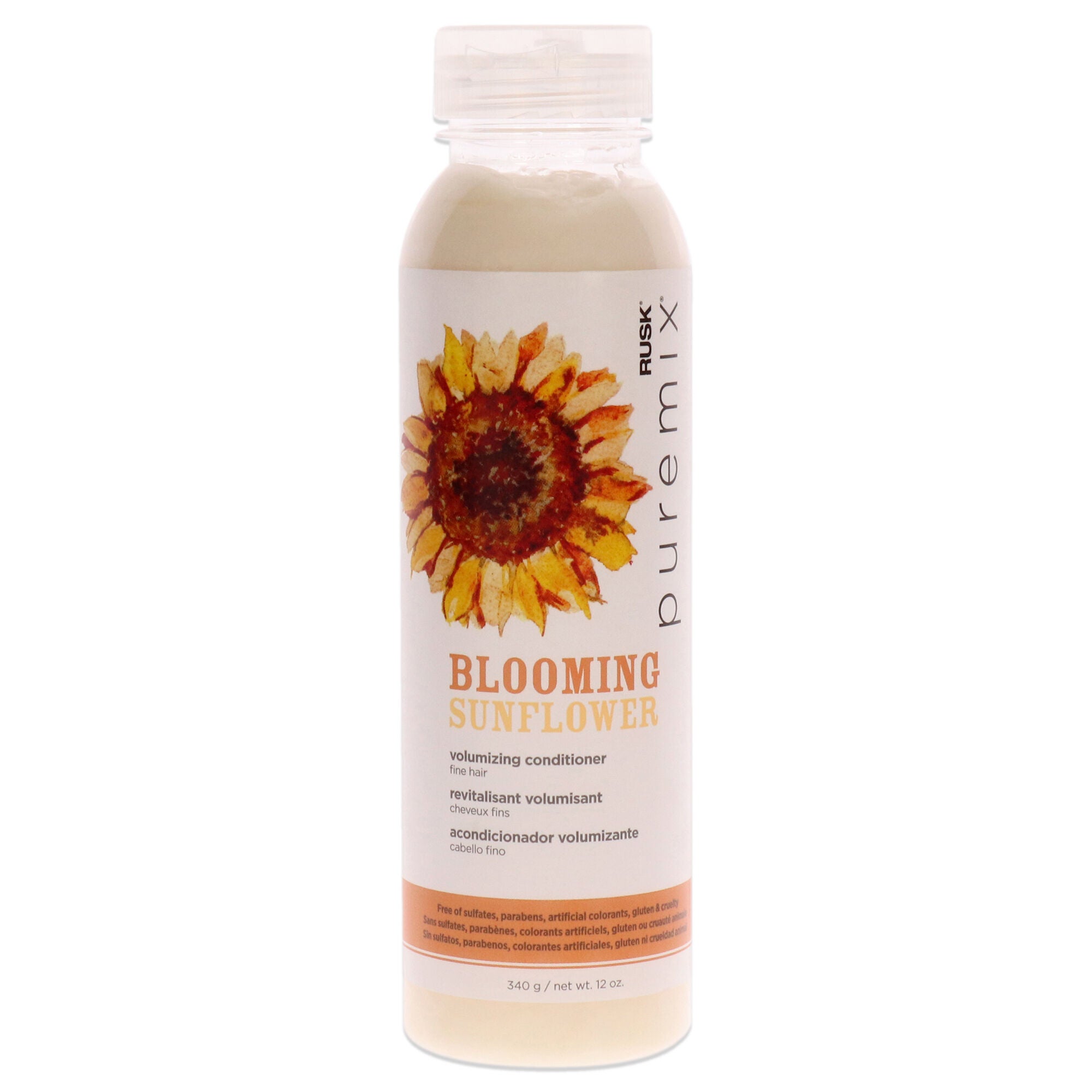 Puremix Blooming Sunflower Volumizing Conditioner - Fine Hair by Rusk for Unisex - 12 oz Conditioner, See Description, hi-res image number 0