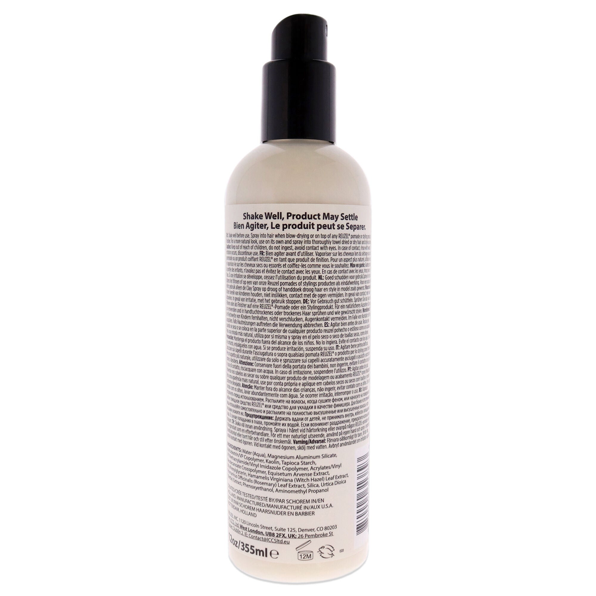 Clay Spray by Reuzel for Men - 12 oz Hair Spray, See Description, alternate image number 2