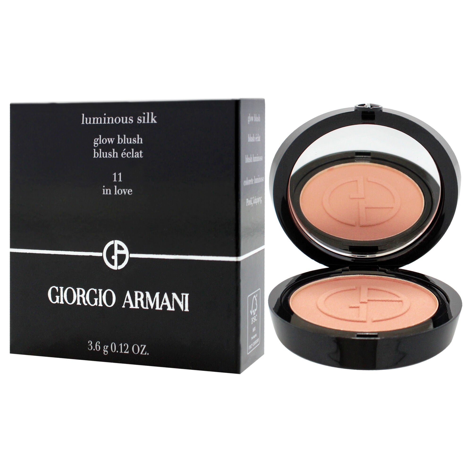 Luminous Silk Glow Blush - 11 In Love by Giorgio Armani for Women - 0.12 oz Blush, See Description, alternate image number 3