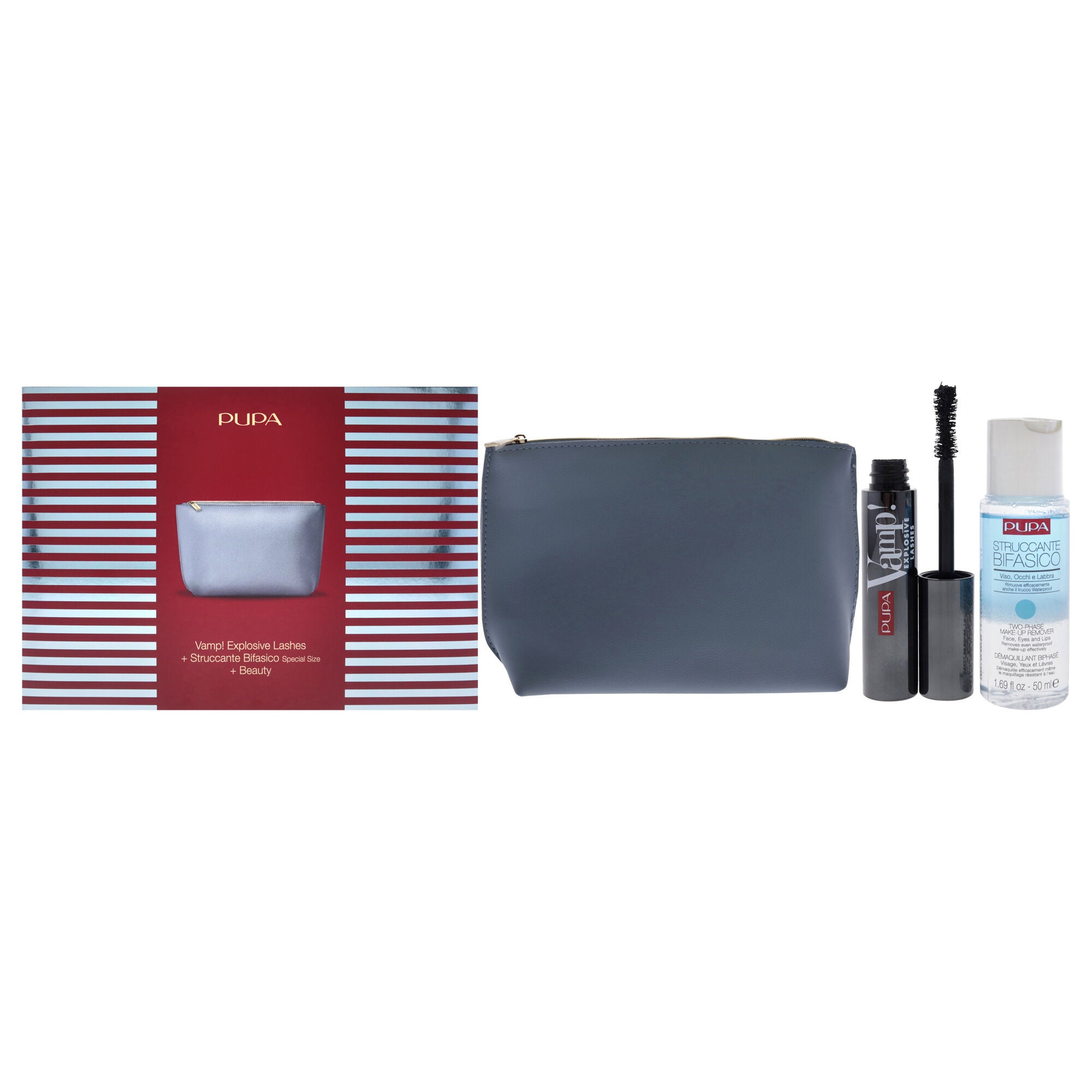 Vamp! Explosive Lashes and Two-Phase Make-Up Remover Set by Pupa Milano for Women - 3 Pc Kit, See Description, hi-res image number 0