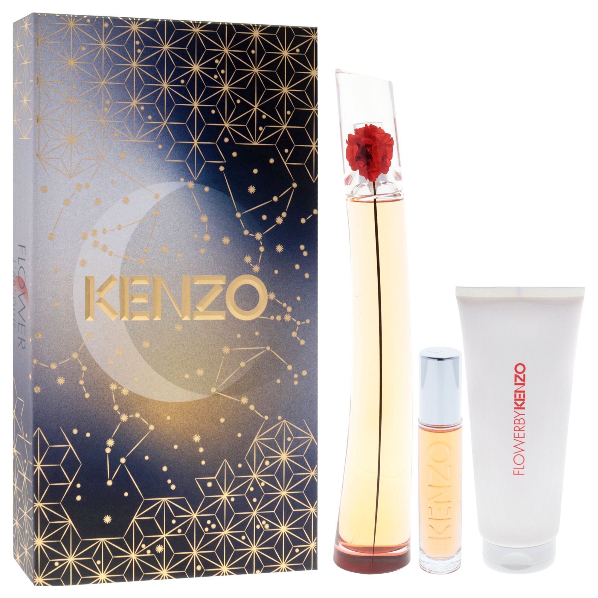 Flower LAbsolute by Kenzo for Women - 3 Pc Gift Set 3.3oz EDP Spray, 0.3oz EDP Spray (Refillable), 2.5oz Body Cream, See Description, alternate image number 2