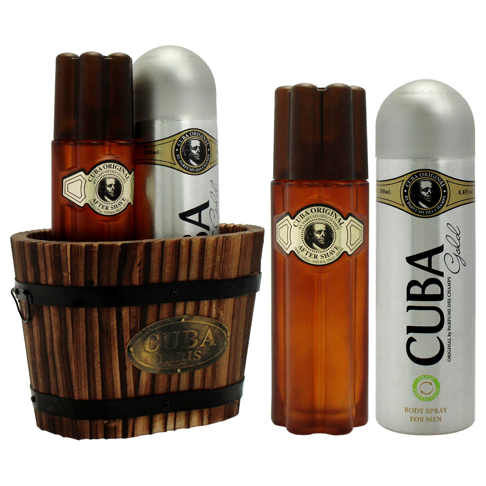 Cuba Gold by Cuba for Men - 2 Pc Gift Set 3.3oz After Shave, 6.7oz Body Spray, See Description, alternate image number 1