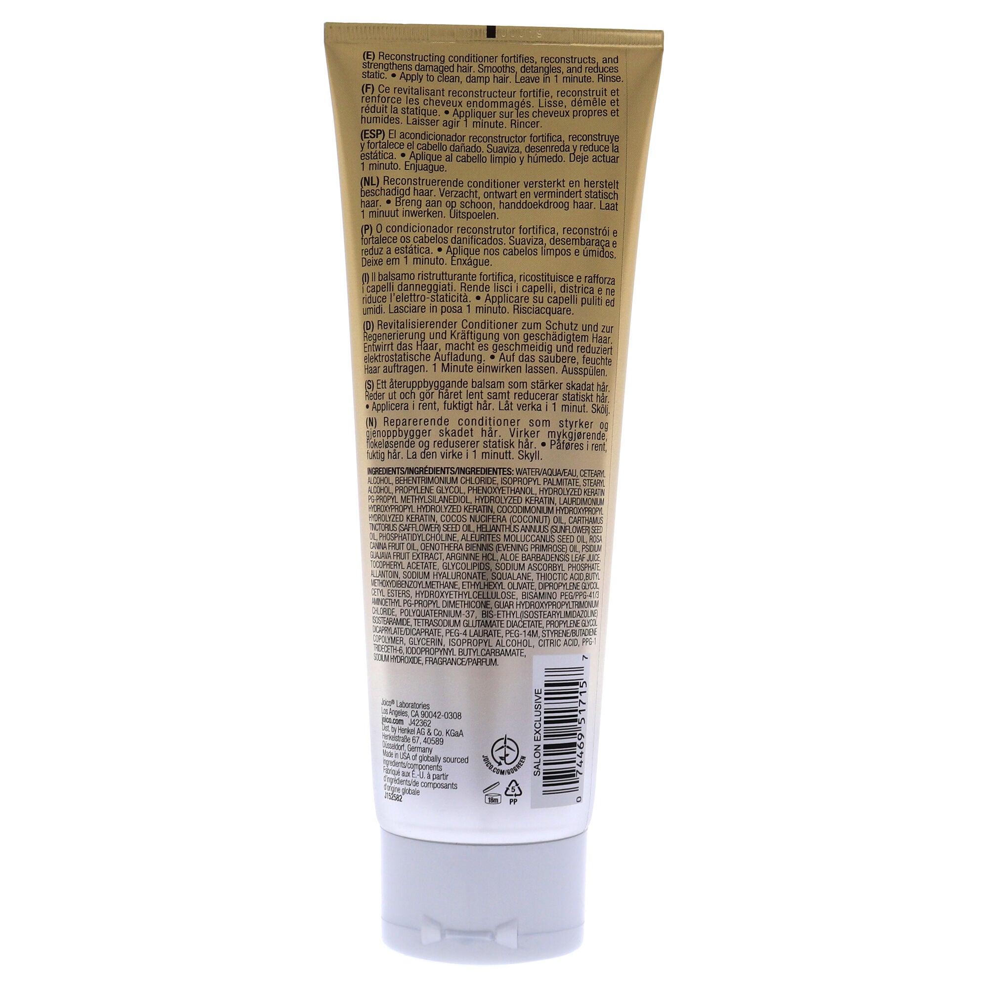 K-PAK Reconstructing Conditioner by Joico for Unisex - 8.5 oz Conditioner, See Description, alternate image number 2