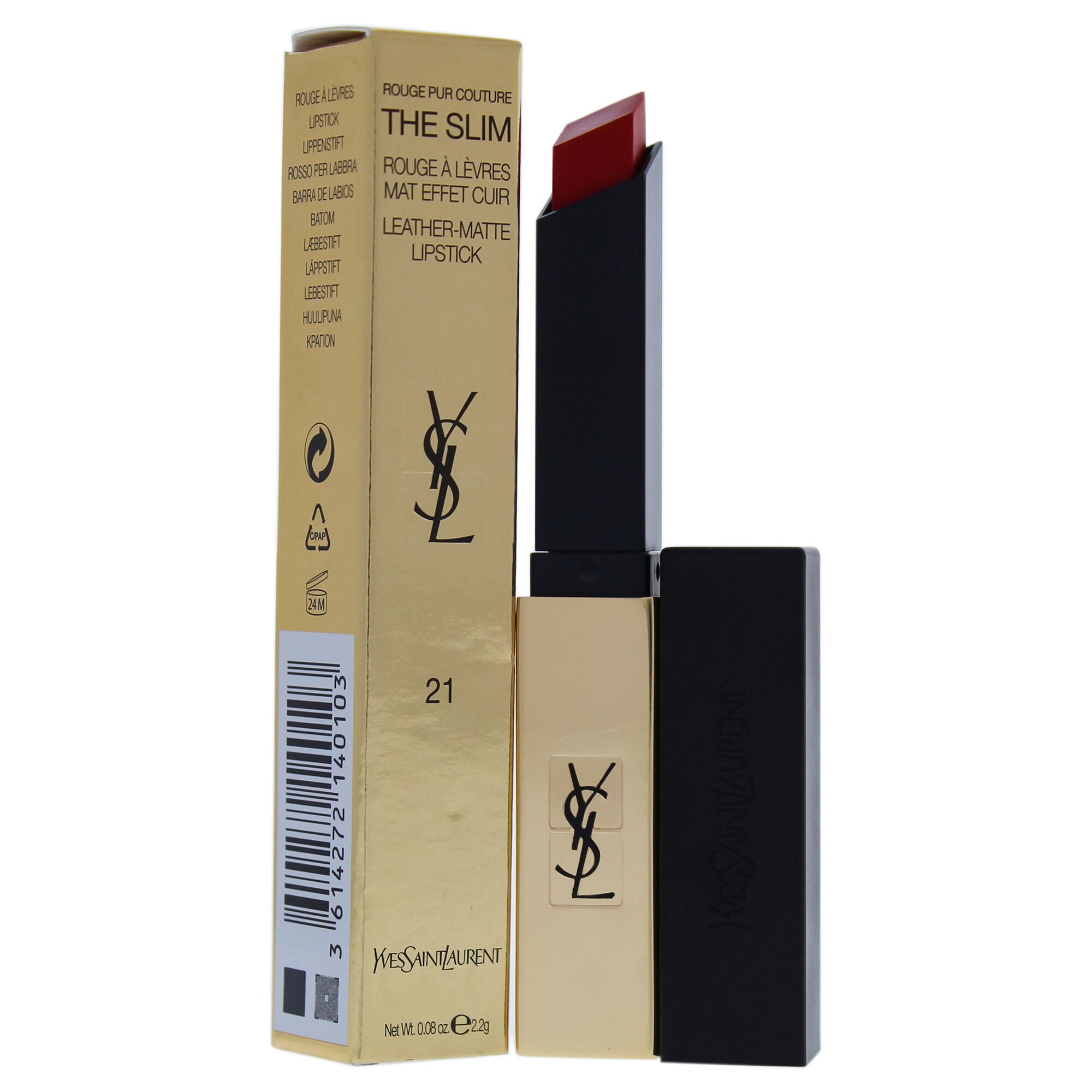 Rouge Pur Couture The Slim Matte Lipstick - 21 Rouge Paradoxe by Yves Saint Laurent for Women - 0.08 oz Lipstick, See Description, alternate image number 2