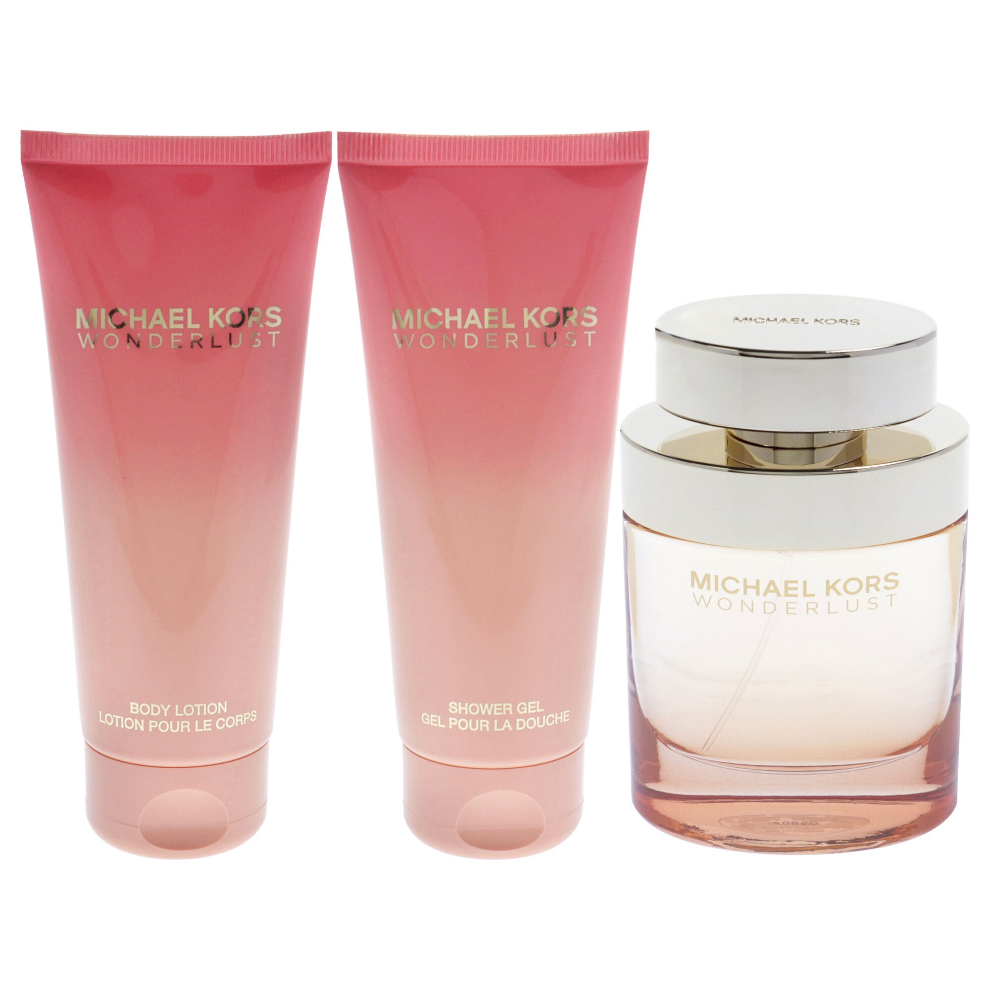 Wonderlust by Michael Kors for Women - 4 Pc Gift Set 3.4oz EDP Spray, 0.14oz EDP Spray, 3.4oz Body Lotion, 3.4oz Shower Gel, Clear, alternate image number 1