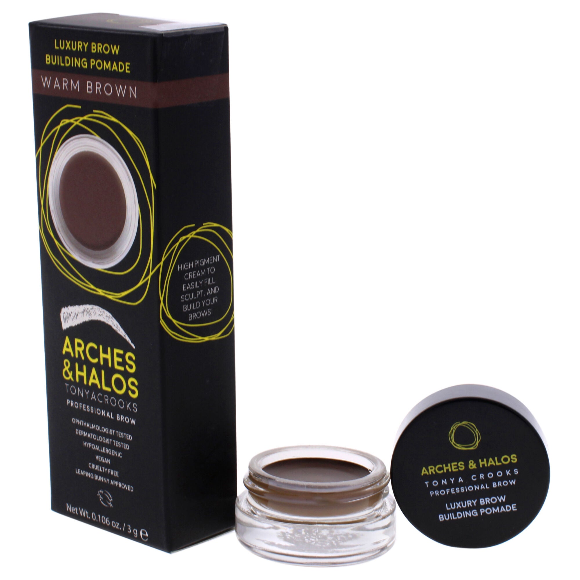 Luxury Brow Buiding Pomade - Warm Brown by Arches and Halos for Women - 0.106 oz Pomade, See Description, alternate image number 3