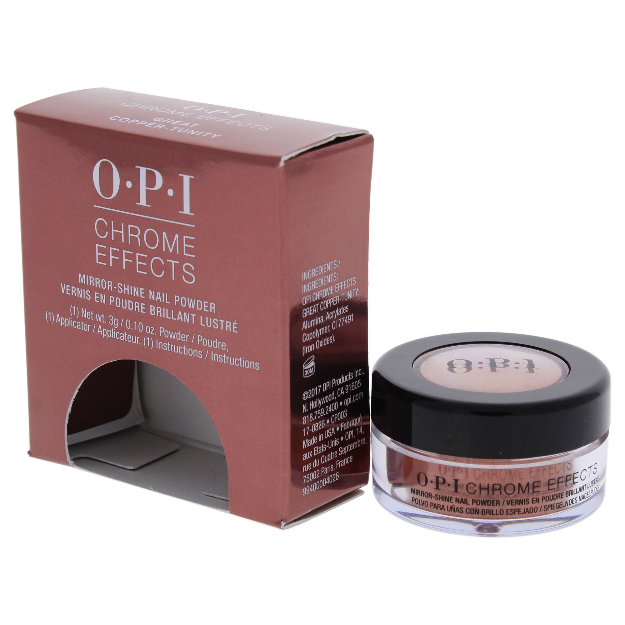 Chrome Effects Mirror Shine Nail Powder - Great Copper-Tunity by OPI for Women - 0.1 oz Nail Powder, See Description, alternate image number 3