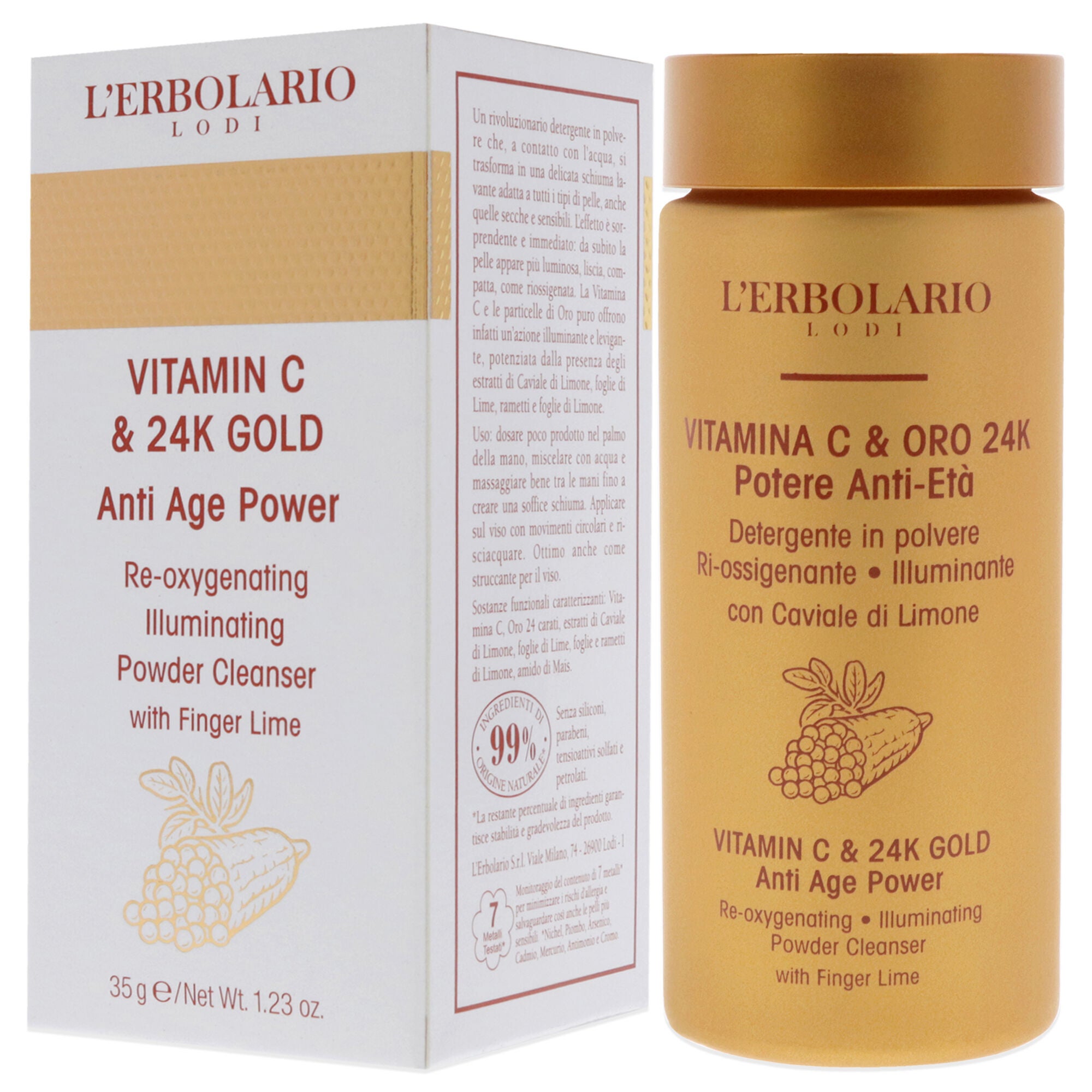 Victamin C And 24K Gold Anti-Age Power by LErbolario for Women - 1.23 oz Cleanser, , alternate image number 7