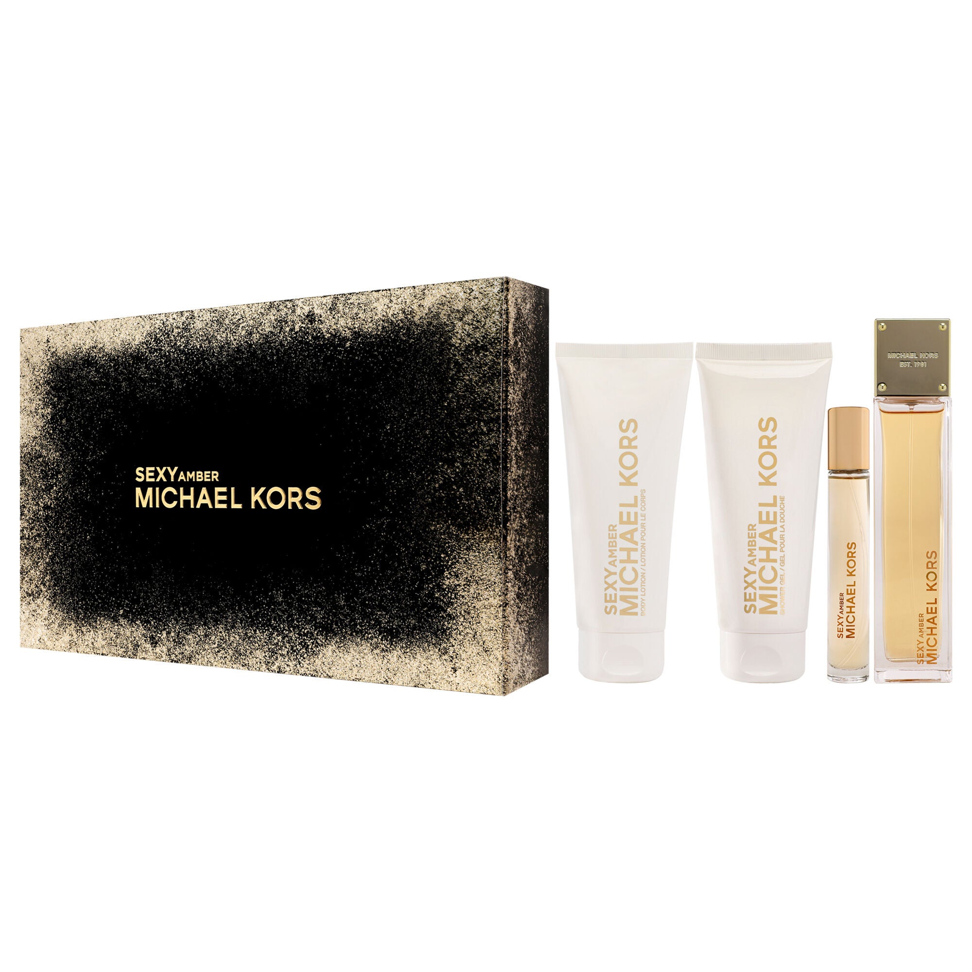 Sexy Amber by Michael Kors for Women - 4 Pc Gift Set 3.4oz EDP Spray, 0.33oz EDP Spray 3.4oz Body Lotion, 3.4oz Shower Gel, , alternate image number 7