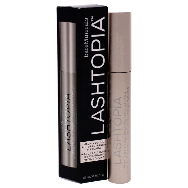 Lashtopia Mega Volume Mineral Based Mascara - Ultimate Black by bareMinerals for Women - 0.4 oz Mascara, NA, hi-res image number null