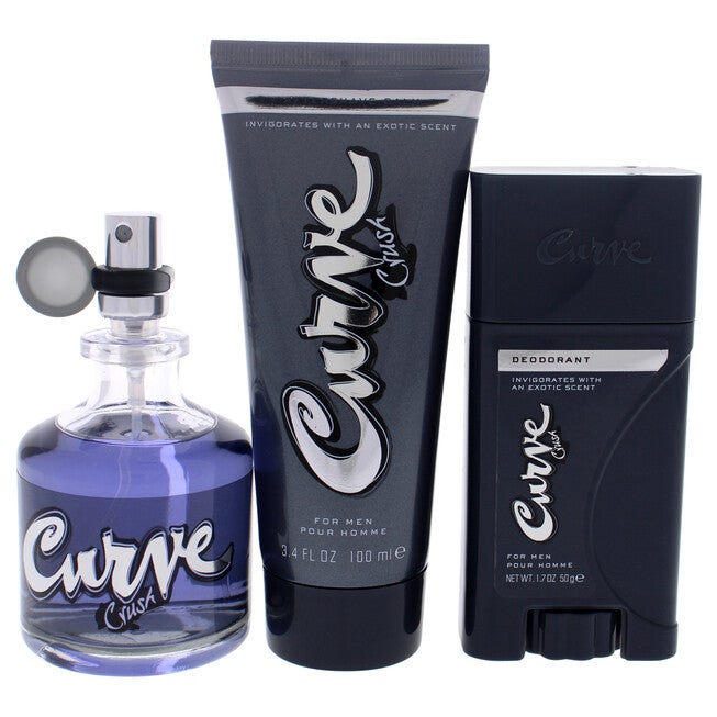 Curve Crush by Liz Claiborne for Men - 3 Pc Gift Set 2.5oz EDC Spray, 3.4oz After Shave Balm, 1.7oz Deodorant Stick, , alternate image number null