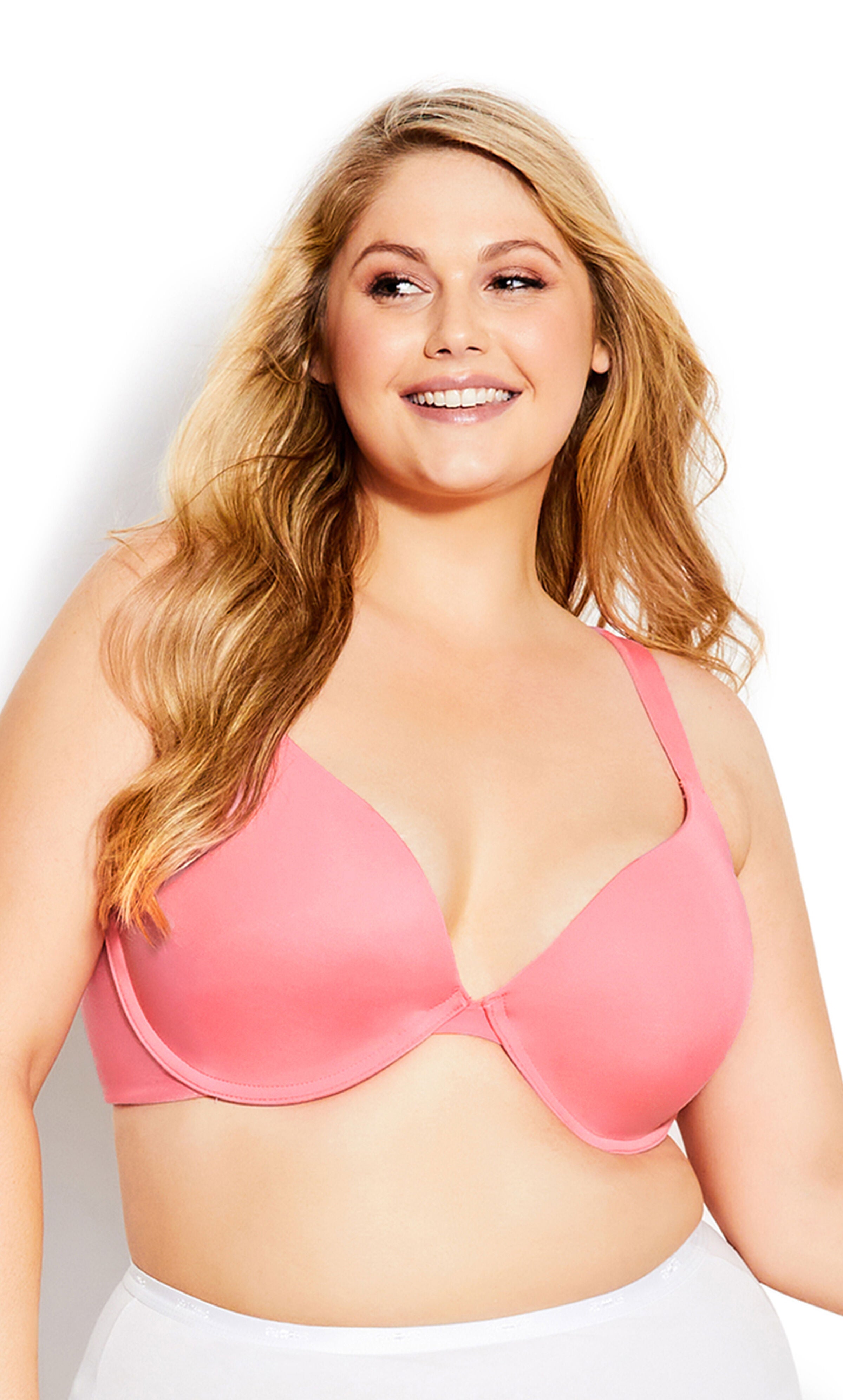 Fashion Plunge Bra - coral, Orange, hi-res image number 0
