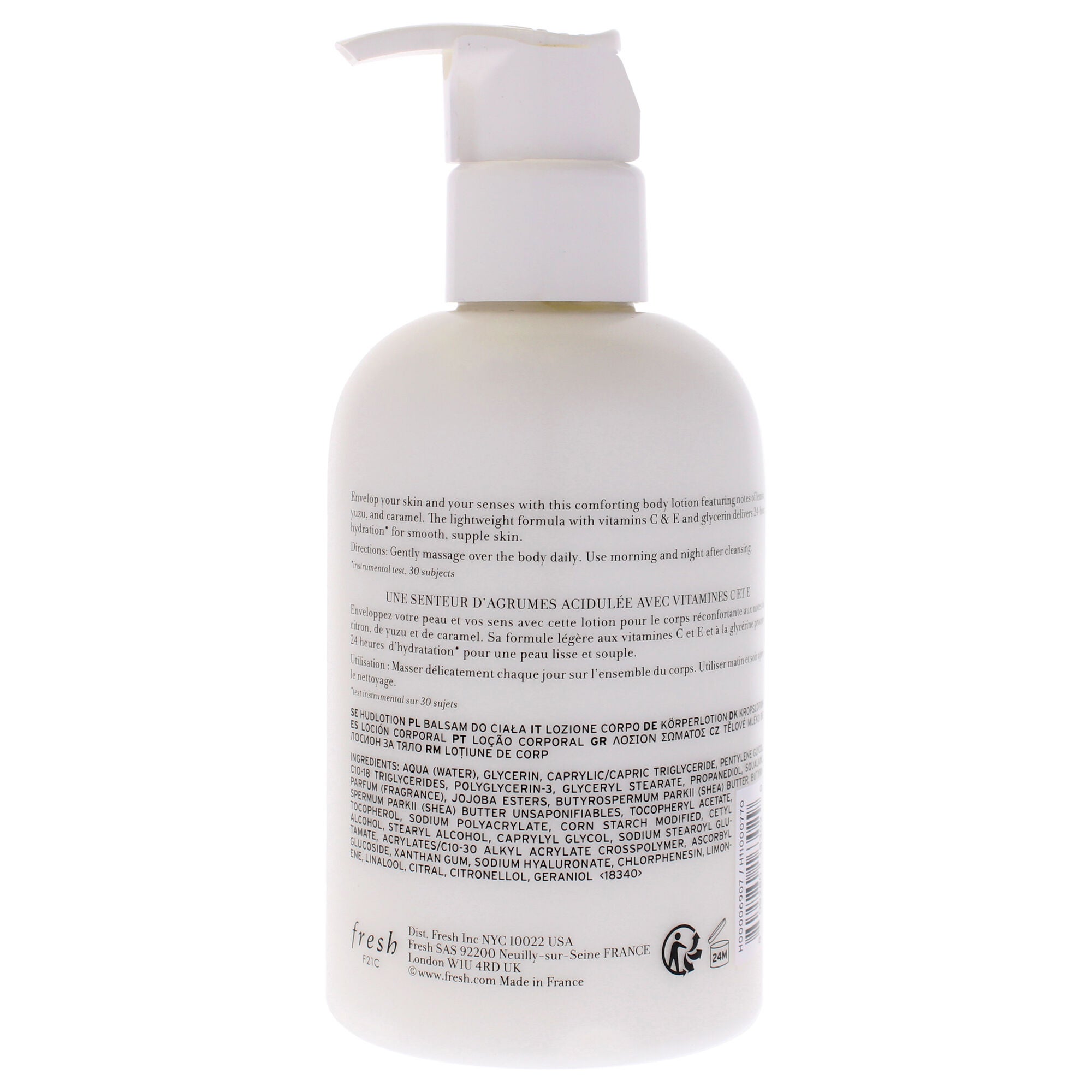 Body Lotion - Sugar Lemon by Fresh for Women - 10 oz Body Lotion, White, alternate image number 1