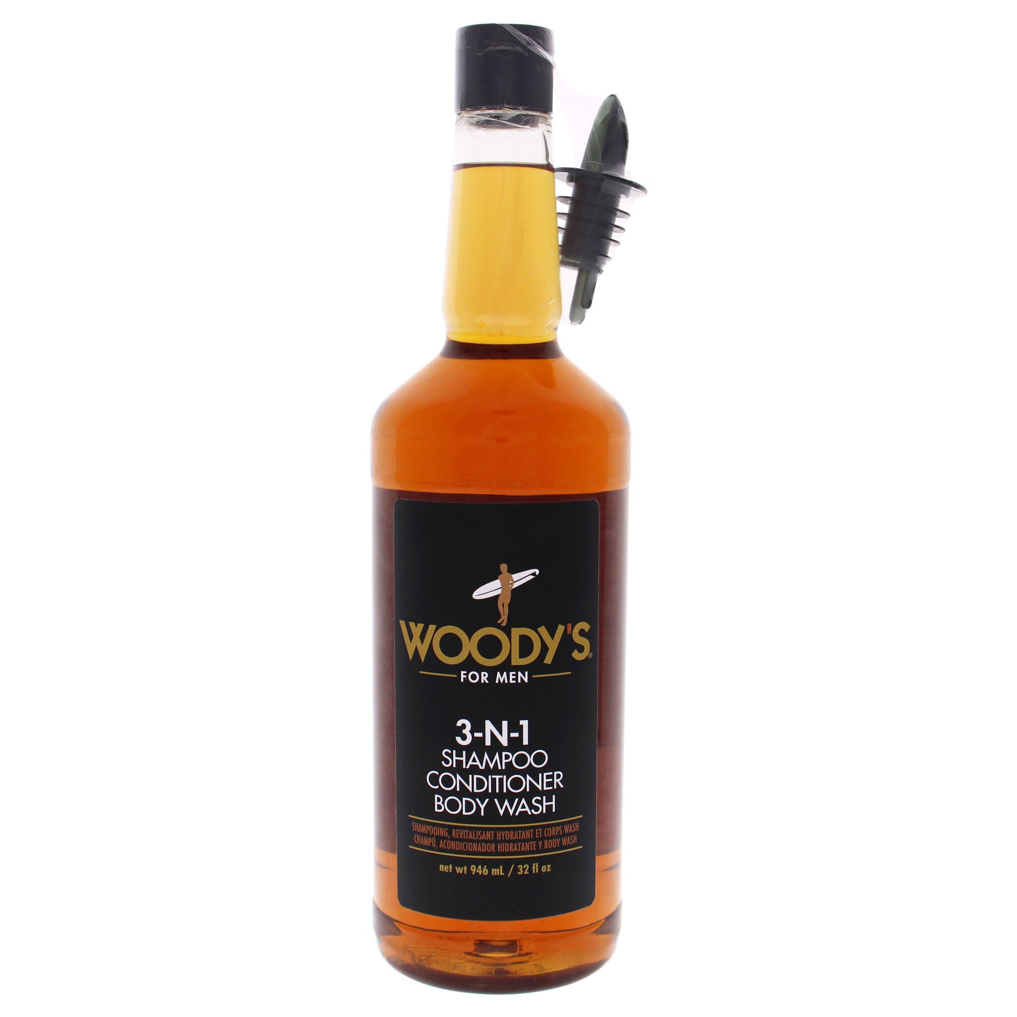 3-In-1 Shampoo Conditioner and Body Wash by Woodys for Men - 32 oz Shampoo, See Description, hi-res image number 0
