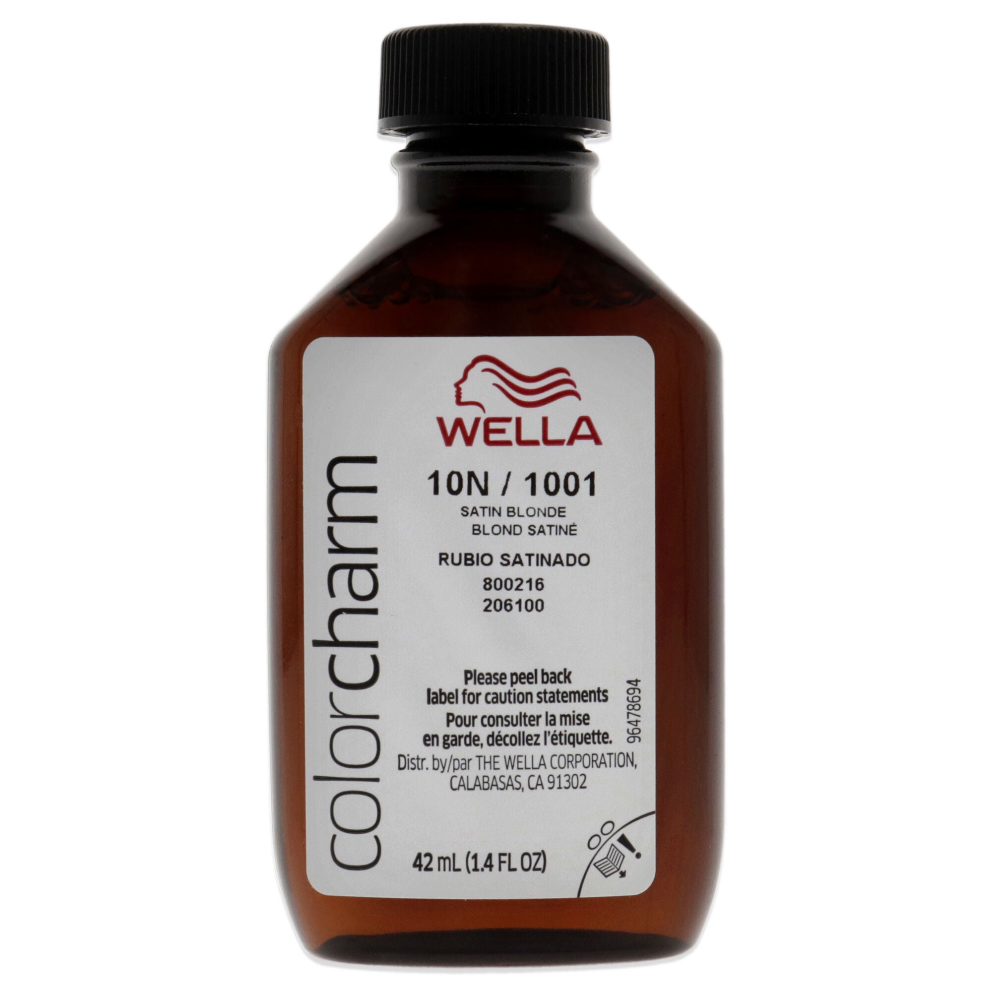 Color Charm Permanent Liquid Haircolor - 1001 10N Satin Blonde by Wella for Unisex - 1.4 oz Hair Color, See Description, alternate image number 1