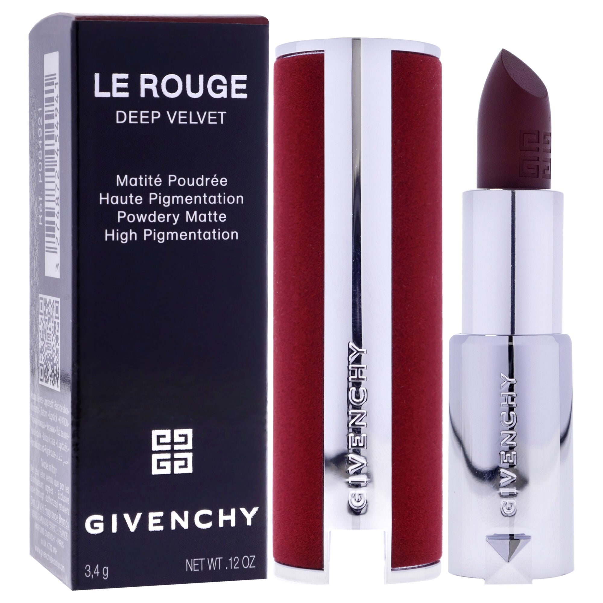 Le Rouge Deep Velvet Matte Lipstick - 38 Grenat Fume by Givenchy for Women - 0.12 oz Lipstick, Red, alternate image number 1