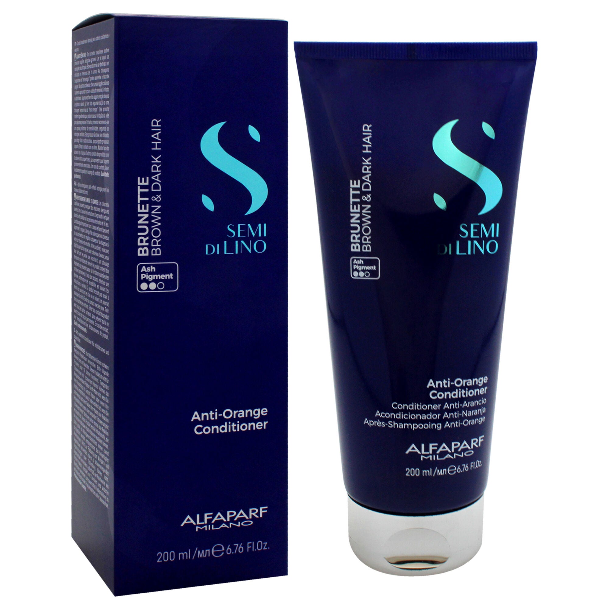 Semi Di Lino Brunette Anti-Orange Conditioner by Alfaparf Milano for Unisex - 6.7 oz Conditioner, See Description, alternate image number 2