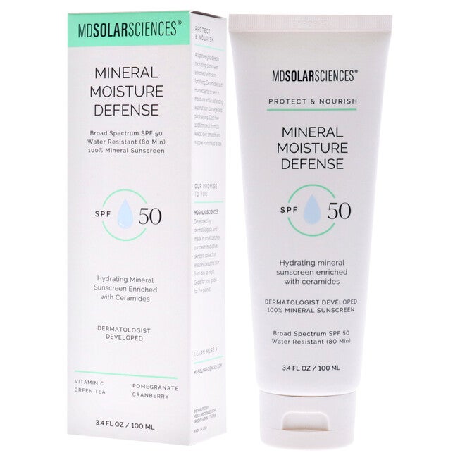 Mineral Moisture Defense SPF 50 by MDSolarSciences for Unisex - 3.4 oz Sunscreen, NA, alternate image number null