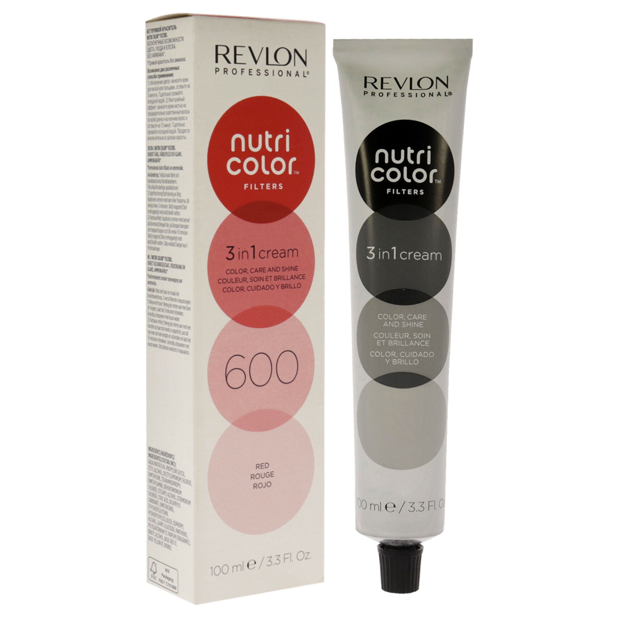Nutri Color Cream - 600 Red by Revlon for Unisex - 3.3 oz Hair Color, See Description, alternate image number 1