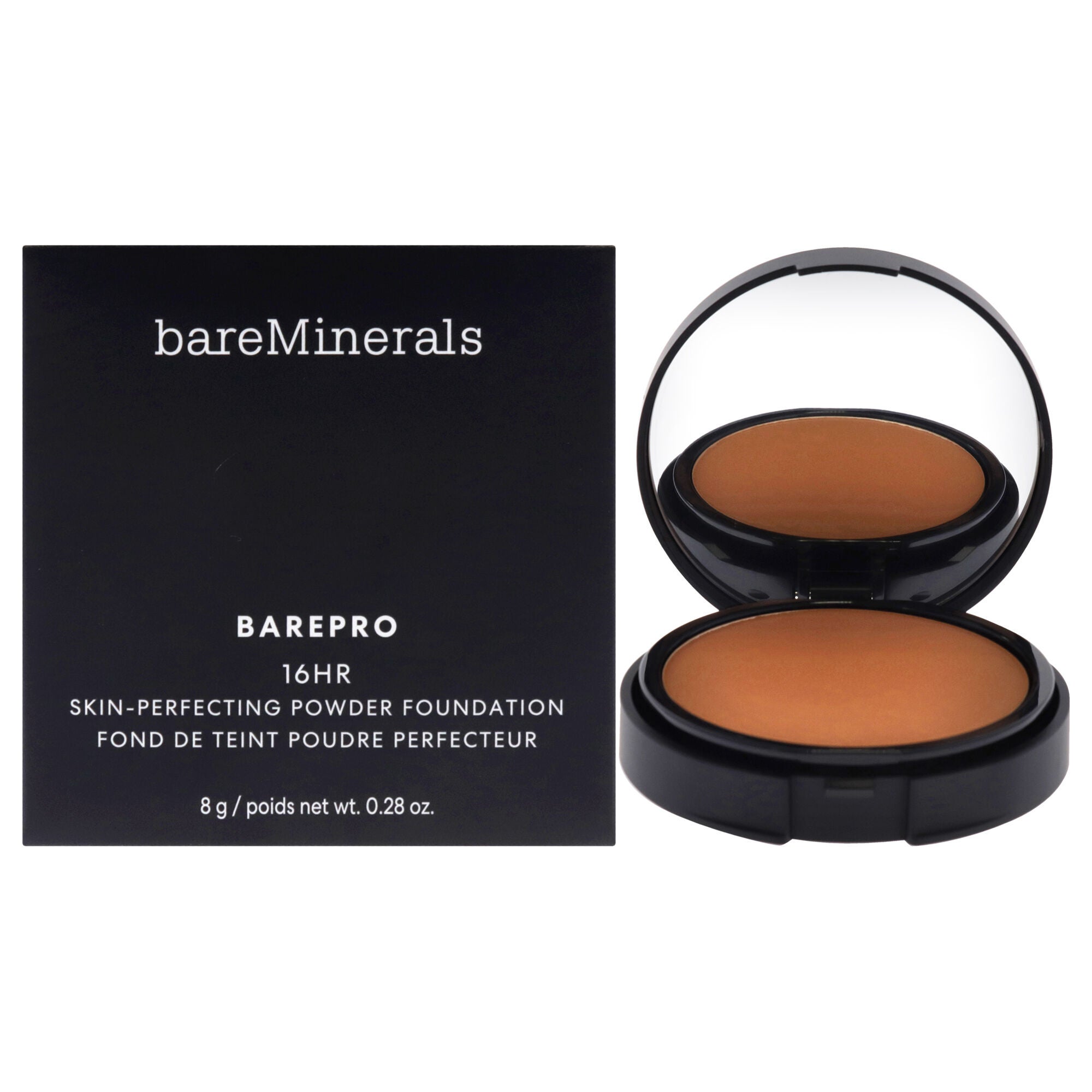 Barepro 16HR Skin Perfecting Powder Foundation - 45 Medium Deep Warm by bareMinerals for Women - 0.28 oz Foundation, See Description, hi-res image number 0