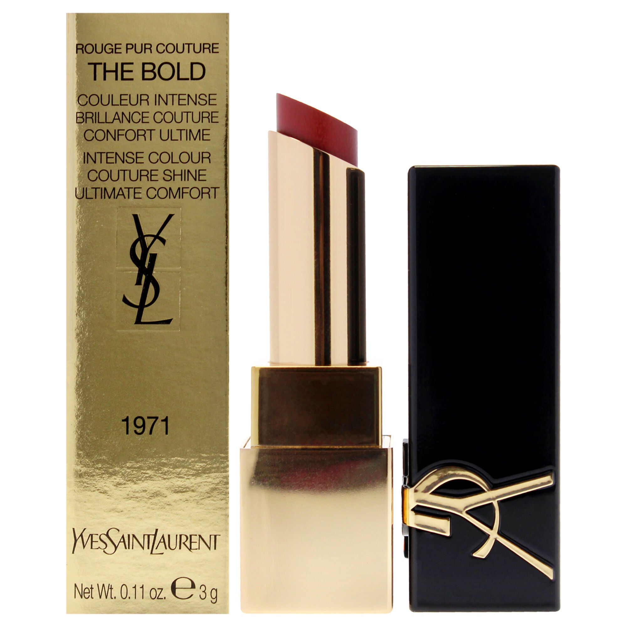 Rouge Pur Couture The Bold Lipstick - 1971 Rouge Provocation by Yves Saint Laurent for Women - 0.11 oz Lipstick, See Description, hi-res image number 0