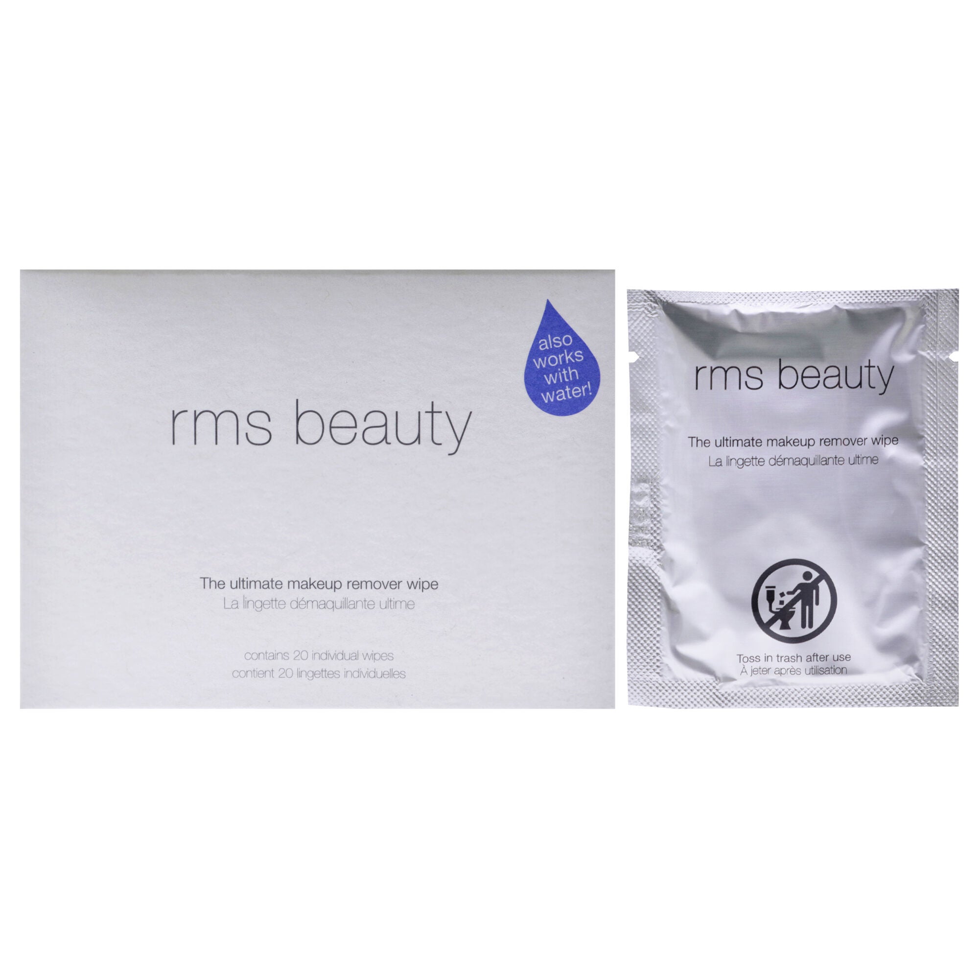The Ultimate Makeup Remover by RMS Beauty for Women - 20 Count Wipes, See Description, hi-res image number 0