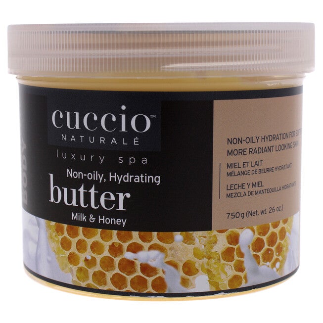 Luxury Spa Non-Oily Hydrating Butter - Milk and Honey by Cuccio Naturale for Unisex - 26 oz Body Butter, See Description, hi-res image number 0