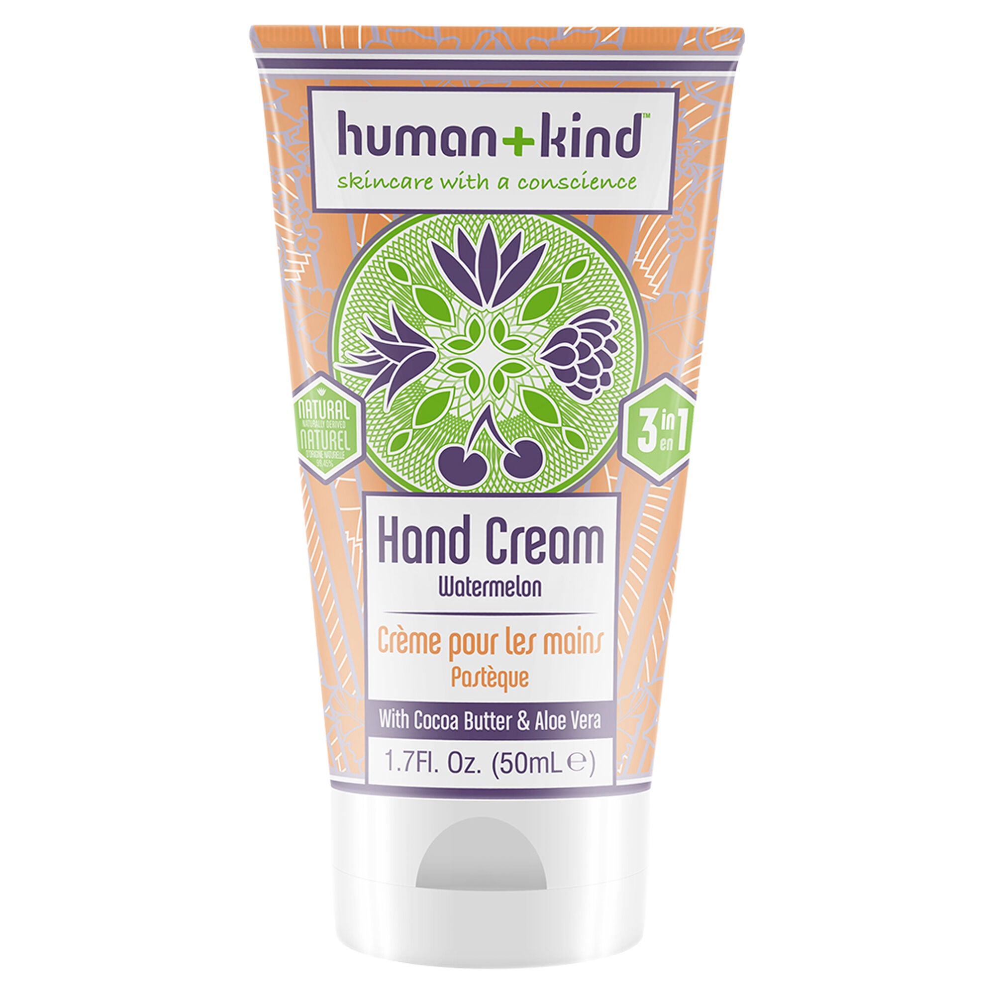 Hand Cream - Watermelon by Human+Kind for Unisex - 1.7 oz Cream, See Description, alternate image number 1
