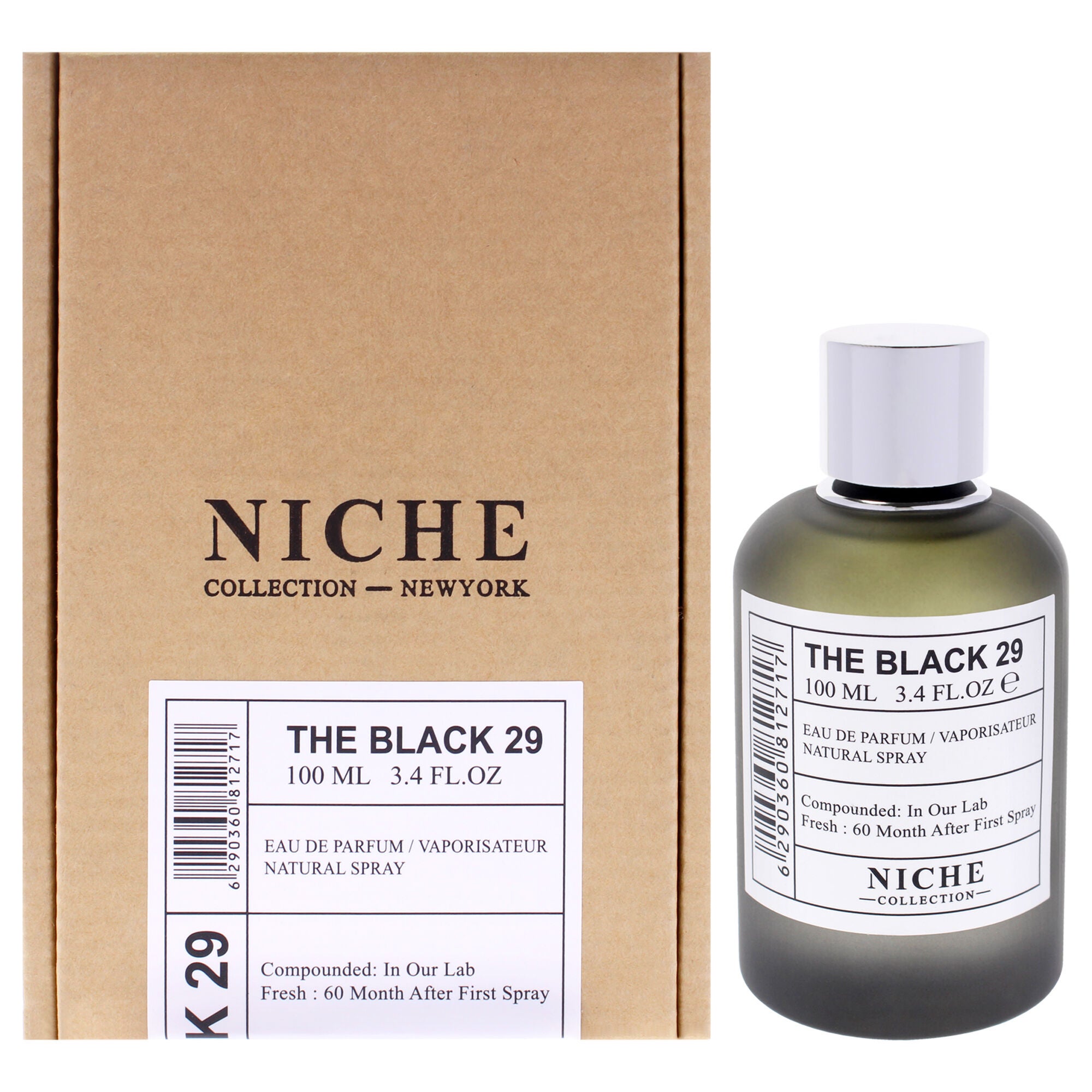 Niche Collection - The Black 29 by Khalis for Men - 3.4 oz EDP Spray, Clear, hi-res image number 0