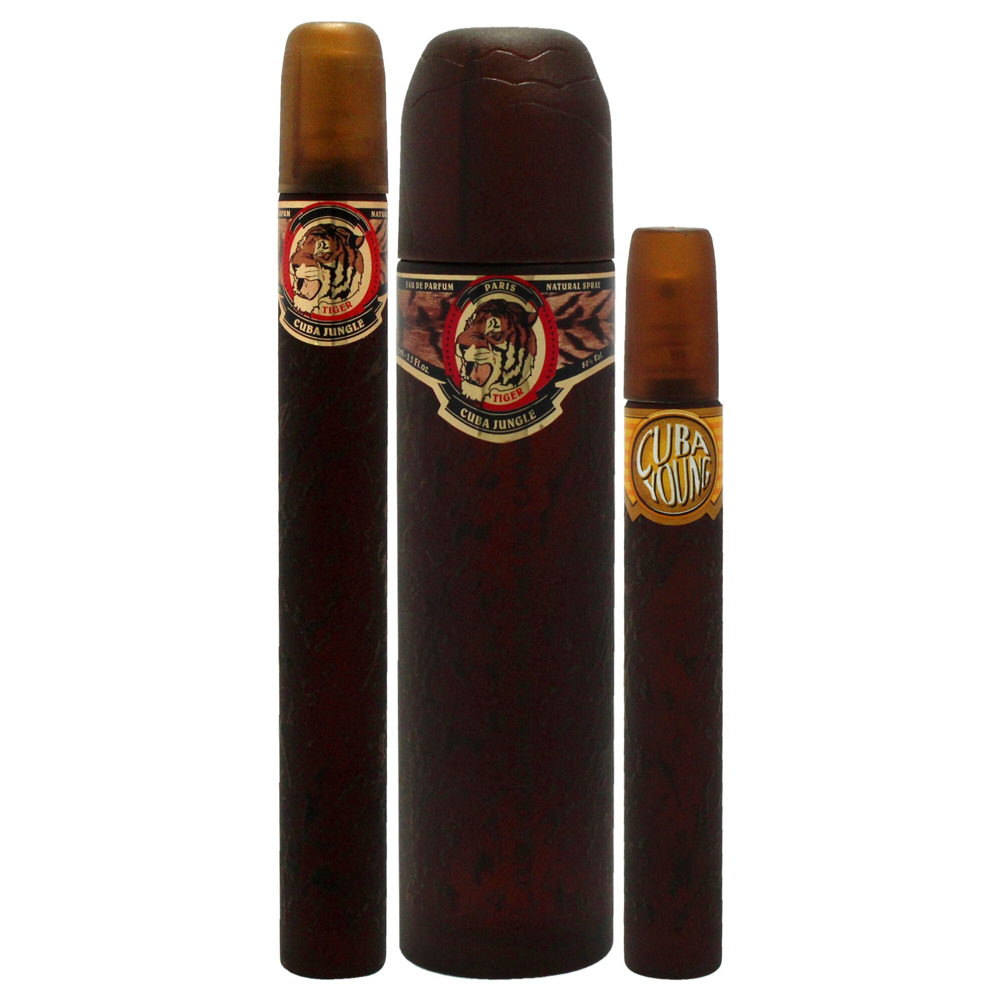 Cuba Jungle Tiger by Cuba for Women - 3 Pc Gift Set 3.3oz EDP Spray, 1.17oz EDP Spray, 0.5oz EDP Spray, See Description, alternate image number 1