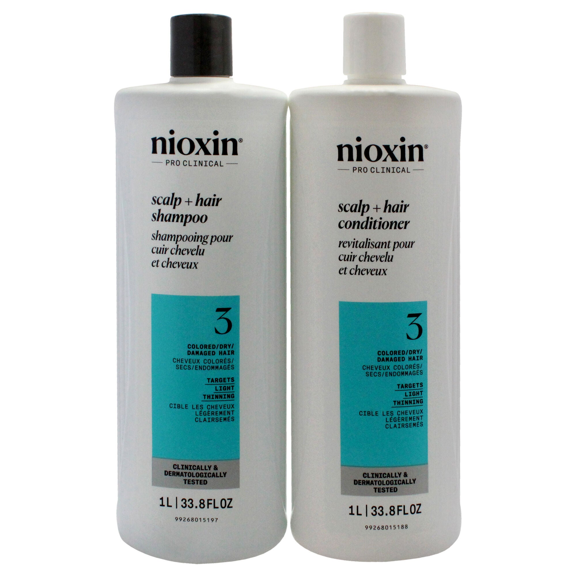 System 3 Duo by Nioxin for Unisex - 2 x 33.8 oz Shampoo, Conditioner, See Description, alternate image number 1