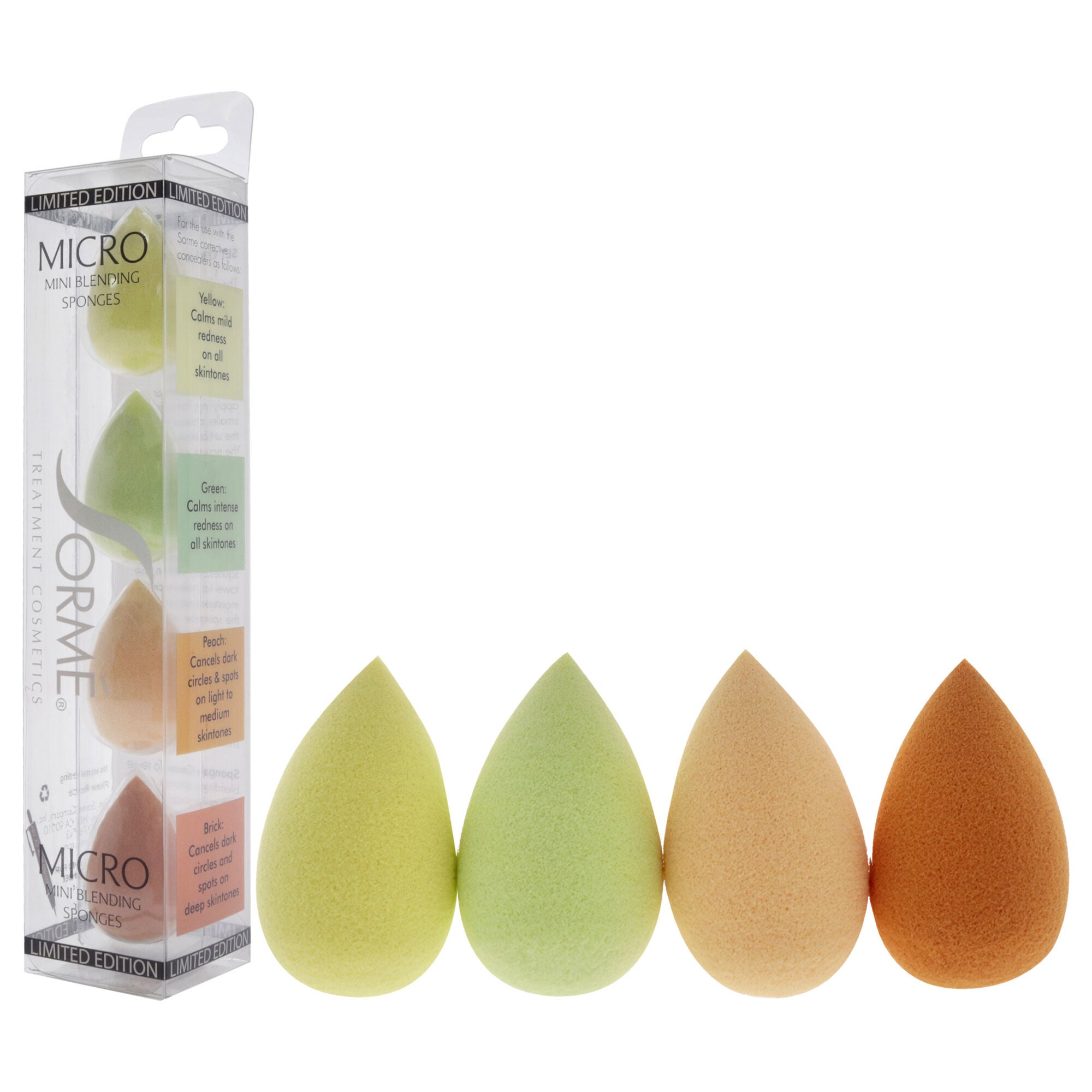 Micro Mini Blending Sponges by Sorme Cosmetics for Women - 4 Pc Sponge, , alternate image number 7