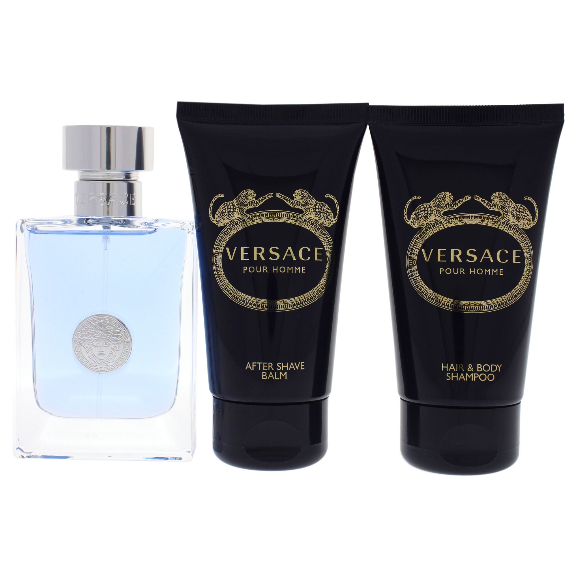 Versace Pour Homme by Versace for Men - 3 Pc Gift Set 1.7oz EDT Spray, 1.7oz Hair and Body Shampoo, 1.7oz After Shave Balm, See Description, alternate image number 3
