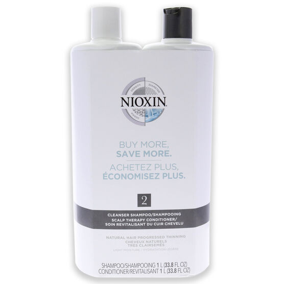 System 2 Kit by Nioxin for Unisex - 33.8oz Shampoo, Conditioner, NA, hi-res image number null