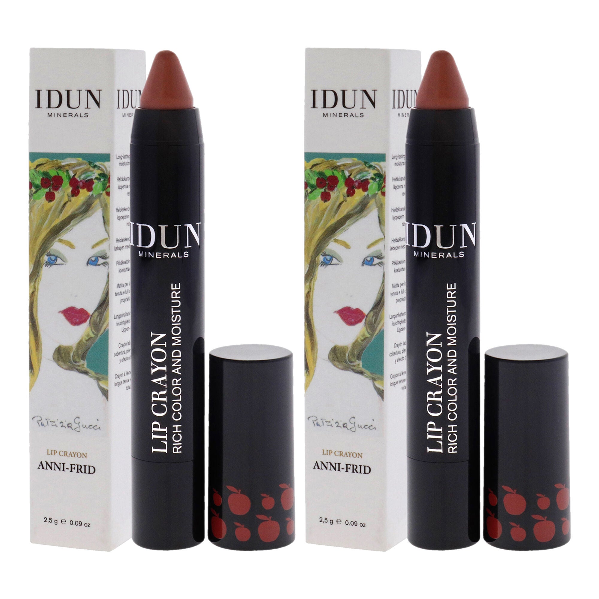 Lip Crayon - 402 Anni-Frid by Idun Minerals for Women - 0.09 oz Lipstick - Pack of 2, See Description, alternate image number 3