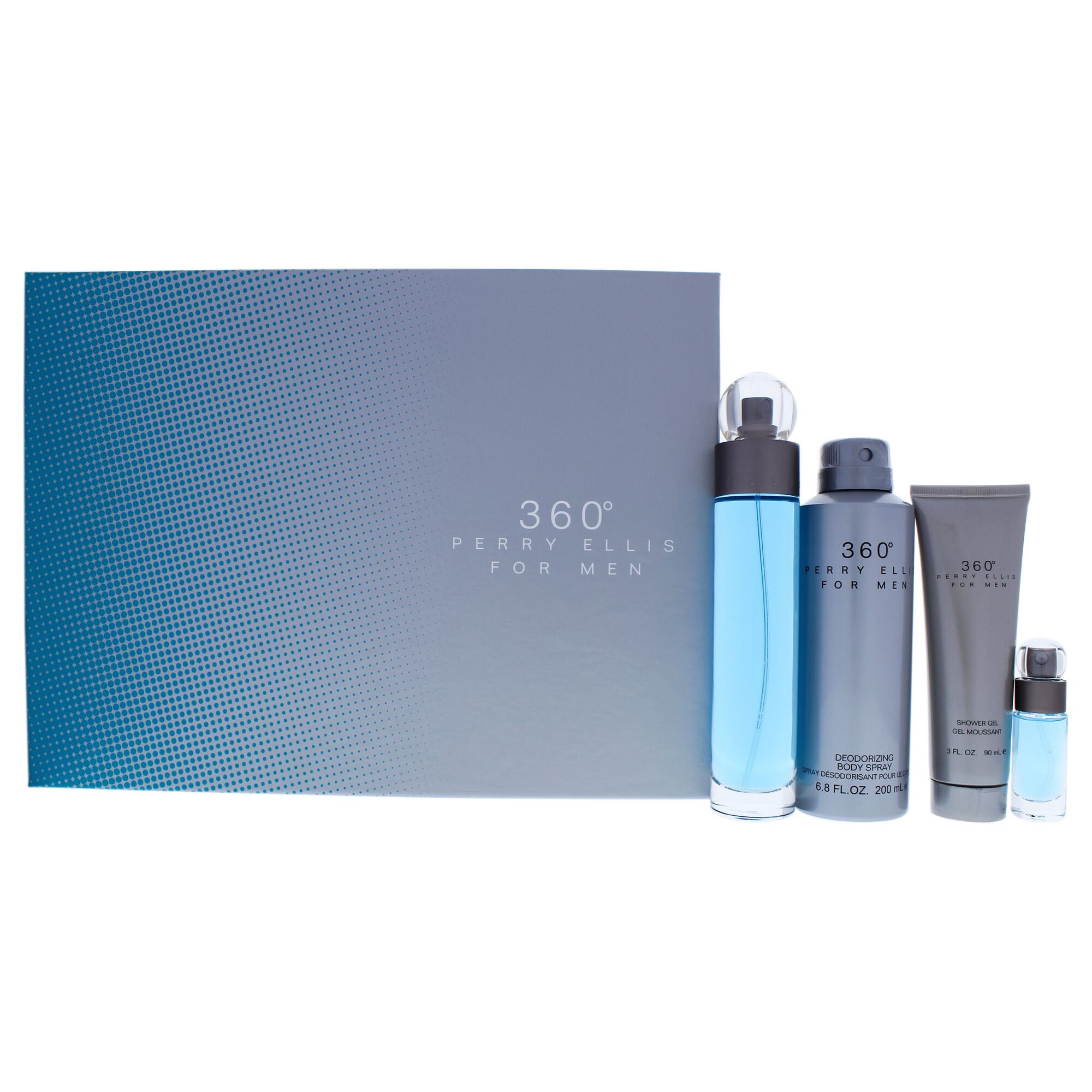 360 by Perry Ellis for Men - 4 Pc Gift Set 3.4oz EDT Spray, 6oz Deodorizing Body Spray, 3.0oz Shower Gel, 0.25oz EDT Spray, , alternate image number 5