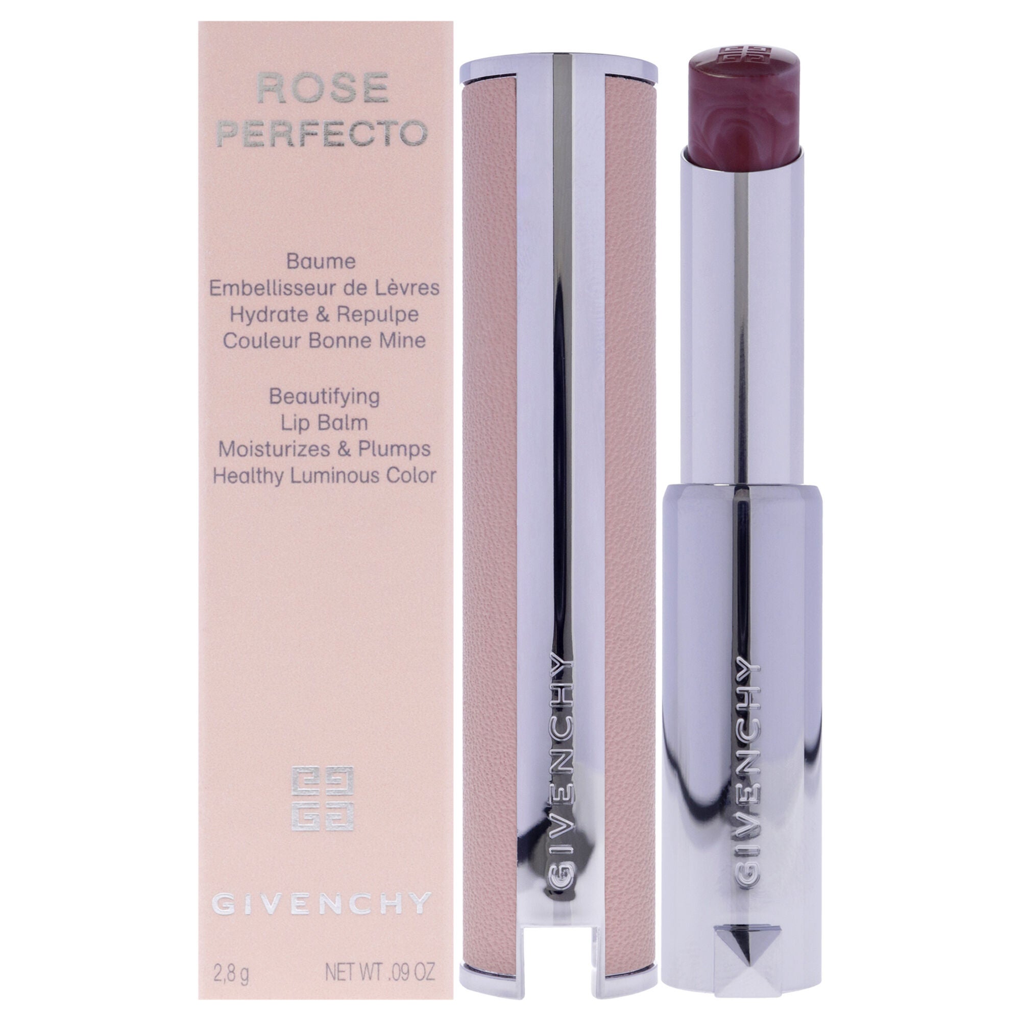 Rose Perfecto Plumping Lip Balm - 102 Feeling Nude by Givenchy for Women - 0.09 oz Lip Balm, 102 Feeling Nude, hi-res image number 0